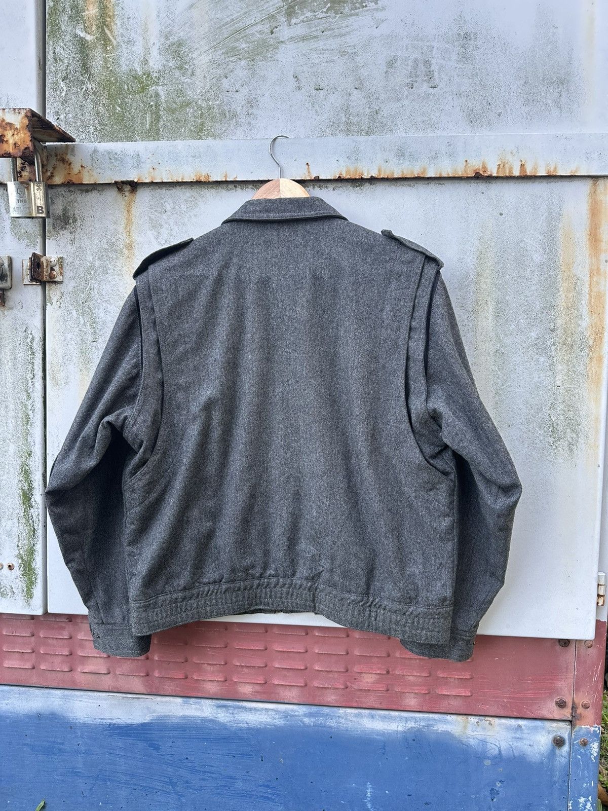 Vintage 👹Vintage Carmina Wool Tactical Bomber Jacket Size US M / EU 48-50 / 2 - 7 Thumbnail