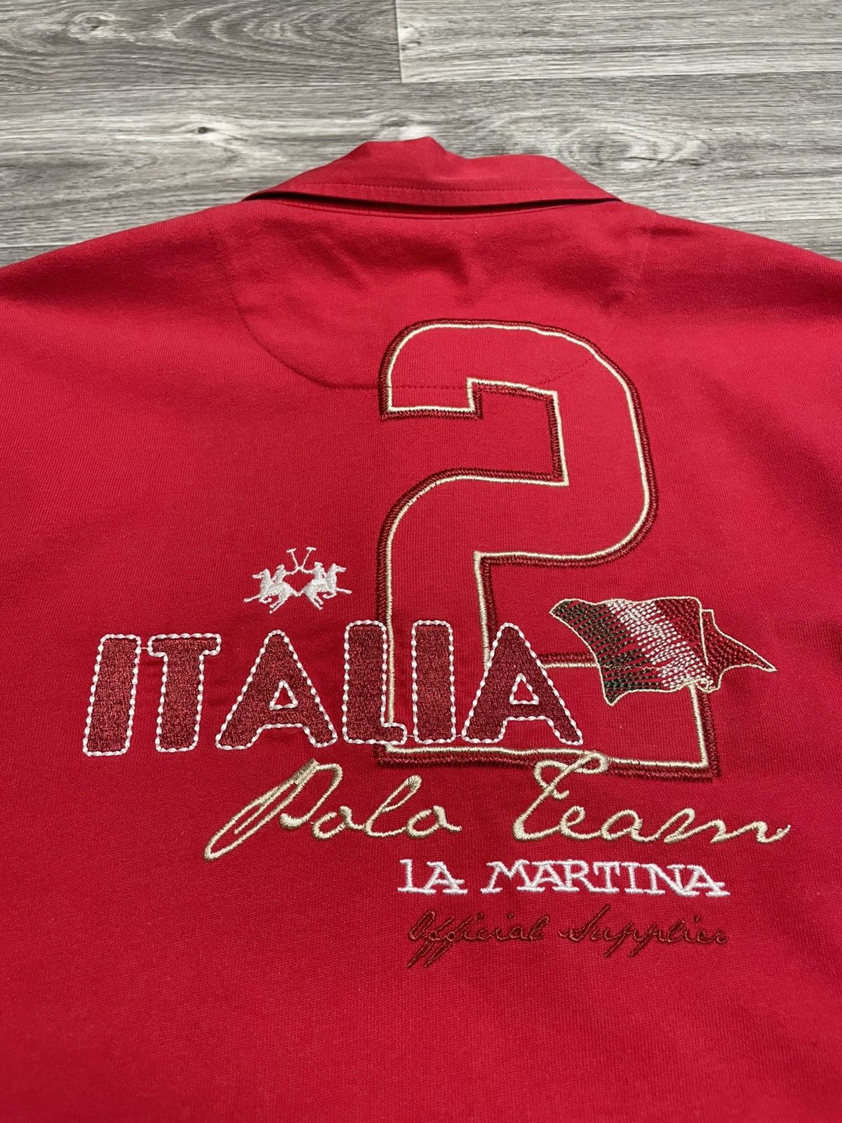 La Martina Vintage La Martina Italia Rugby Long Sleeve Polo Shirt Size US L / EU 52-54 / 3 - 21 Thumbnail