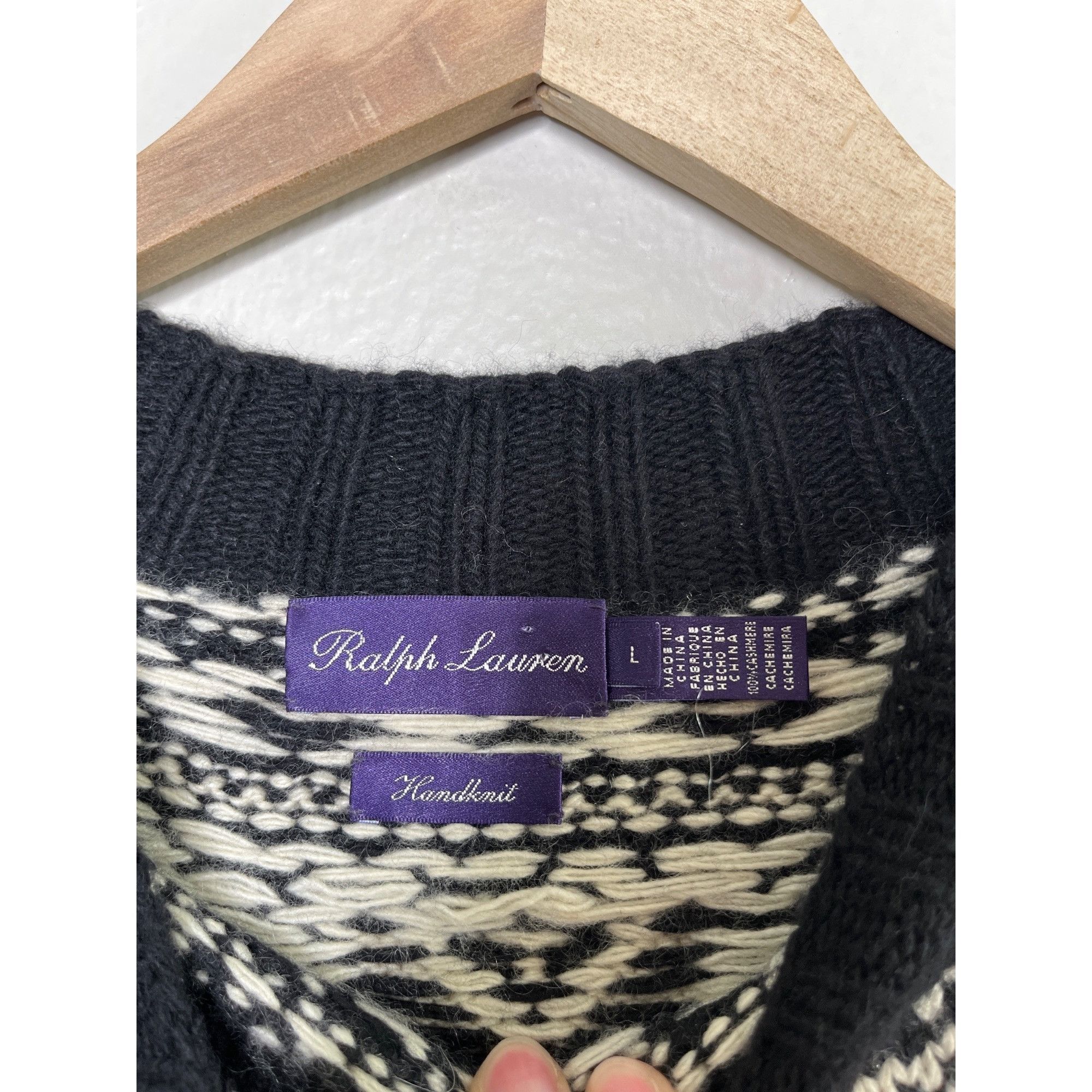 Ralph Lauren Purple Label Ralph Lauren Purple Label Mens Handknit Cashmere sweater L Size US L / EU 52-54 / 3 - 4 Thumbnail