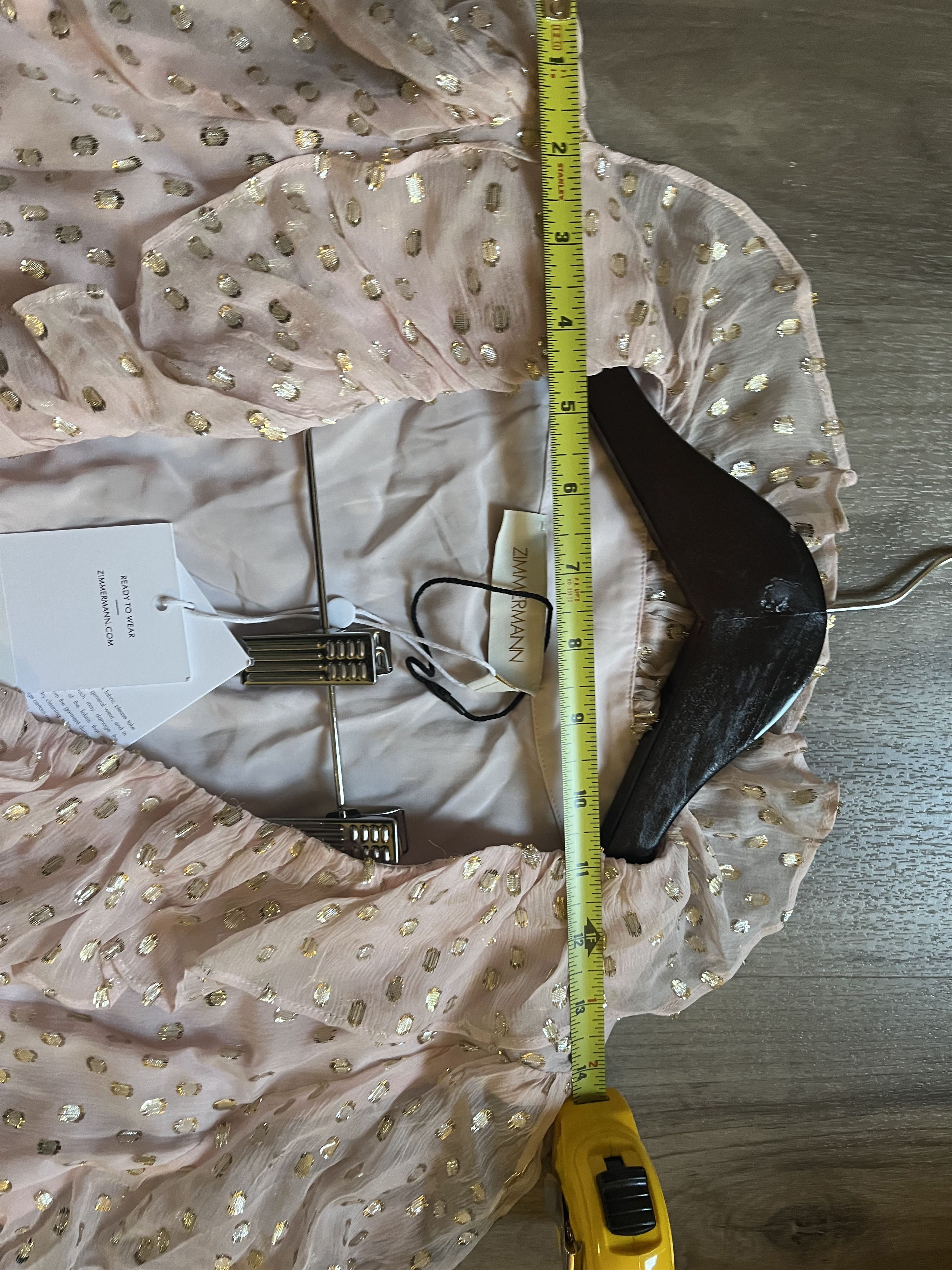 Zimmermann Zimmermann Pink/Gold Lurex Wrap Silk Mini Dress Size M / US 6-8 / IT 42-44 - 5 Thumbnail