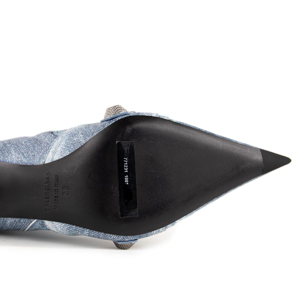 Balenciaga Balenciaga Cagole 90mm boots in denim-print leather Size US 7 / IT 37 - 6 Thumbnail