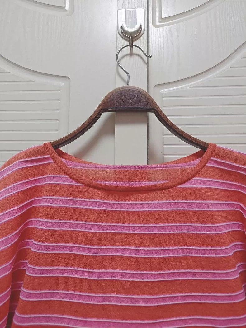 Issey Miyake Issey Miyake Pink striped knitted top Size M / US 6-8 / IT 42-44 - 3 Thumbnail