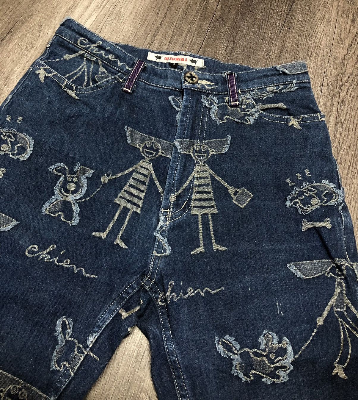 Japanese Brand VINTAGE OLLEBOREBLA STRETCH JEANS FULL PRINT Size 27" / US 4 / IT 40 - 7 Thumbnail