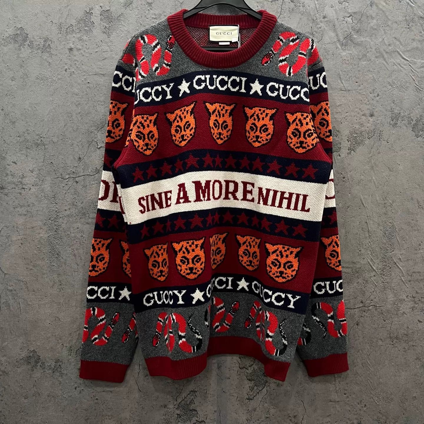 Gucci GUCCI Tiger Head Knit LS Sweater S New Size S / US 4 / IT 40 - 1 Thumbnail