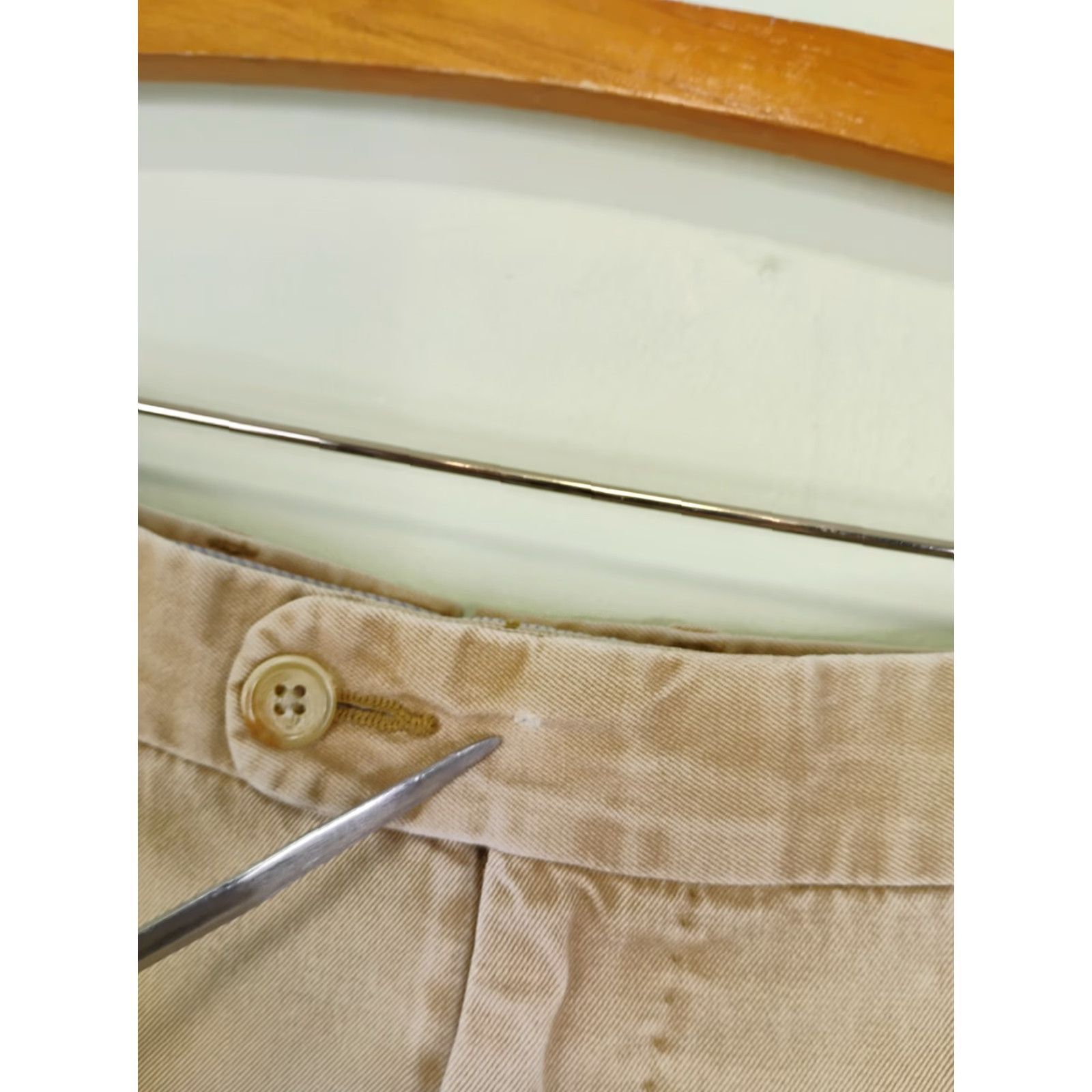 Peter Millar Peter Millar Chino Pants Mens 36x33 Beige Regular Straight Pants Front Flat Front Pima Cotton Chino Casual Size US 36 / EU 52 - 3 Thumbnail