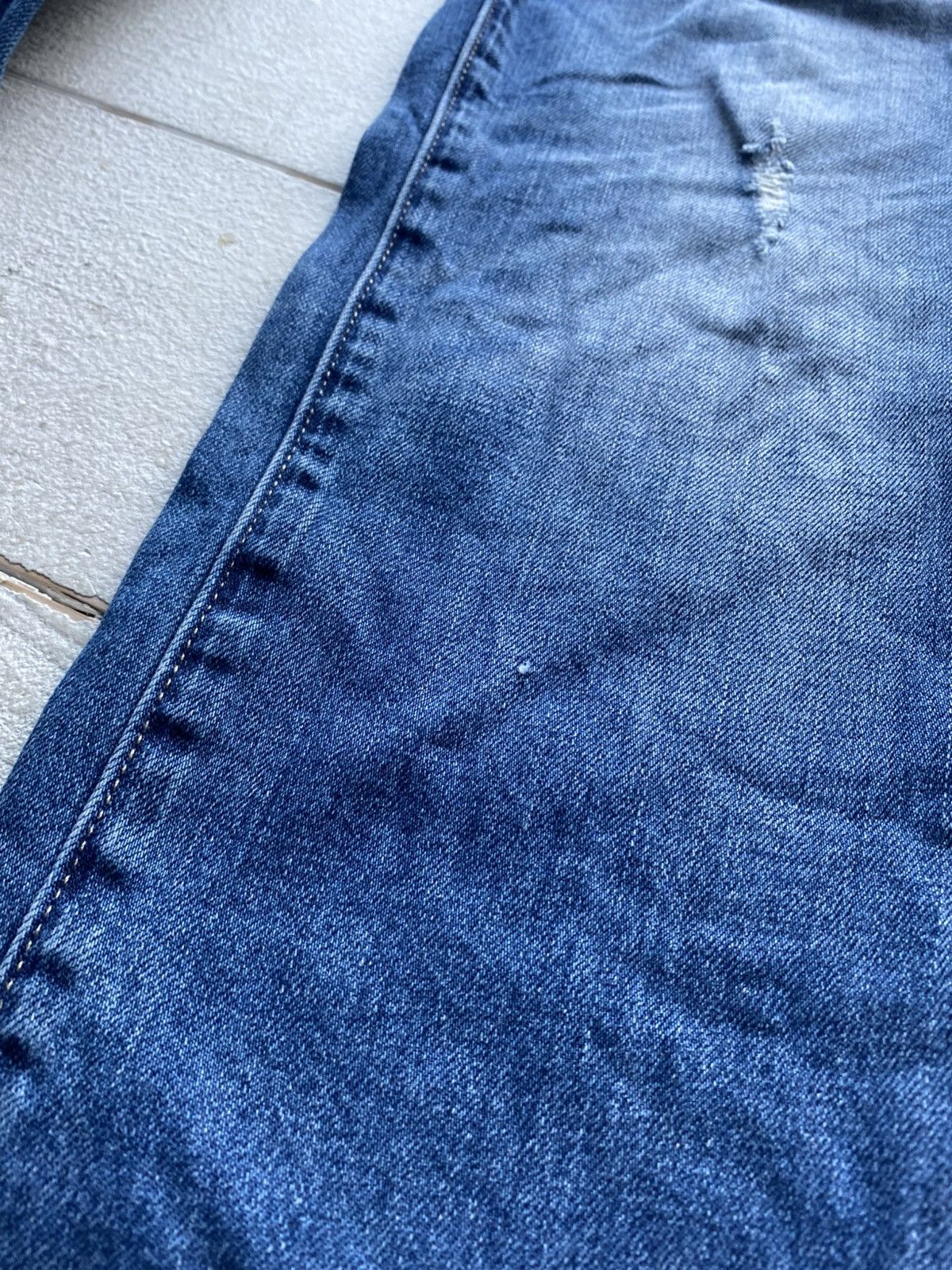 True Religion 00s Y2K True Religion Victoria Skinny Distressed Jeans Italy Size 29" - 3 Thumbnail