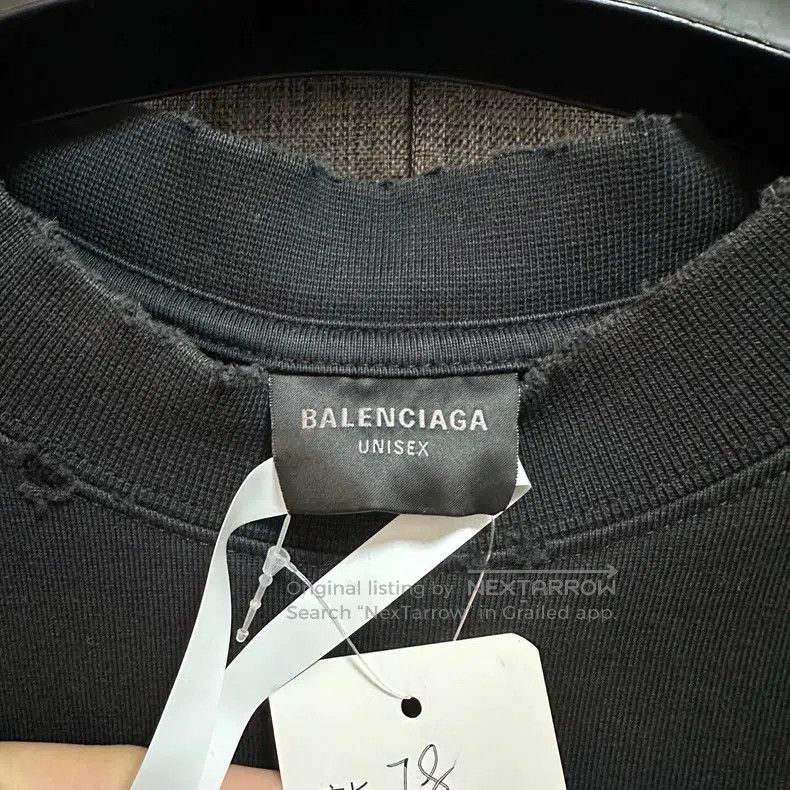 Balenciaga Balenciaga Black Blurred Lettering Size S Size US S / EU 44-46 / 1 - 3 Thumbnail