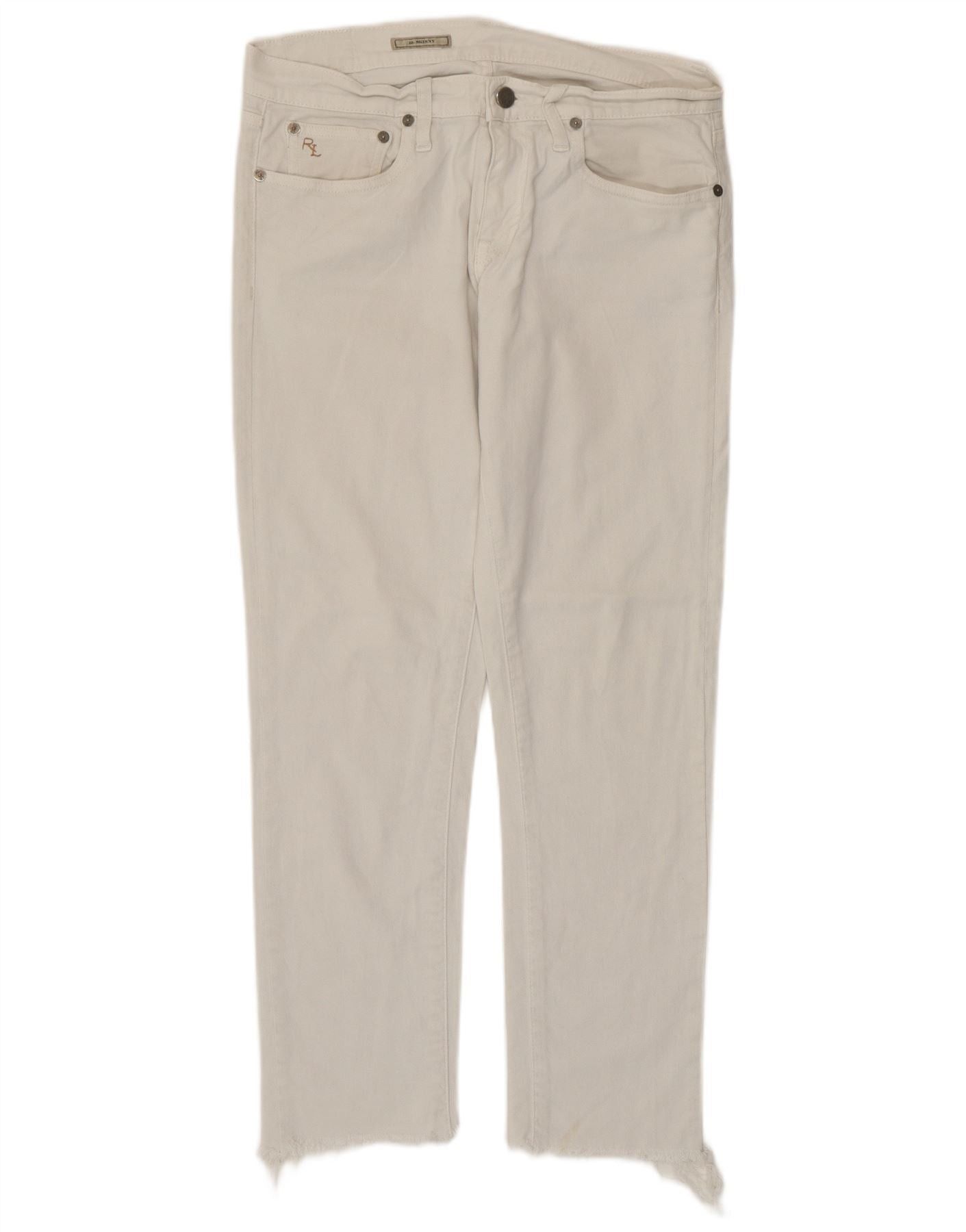 Ralph Lauren Womens Skinny Jeans W30 L26 White Cotton Size 42" / US 20 - 1 Thumbnail