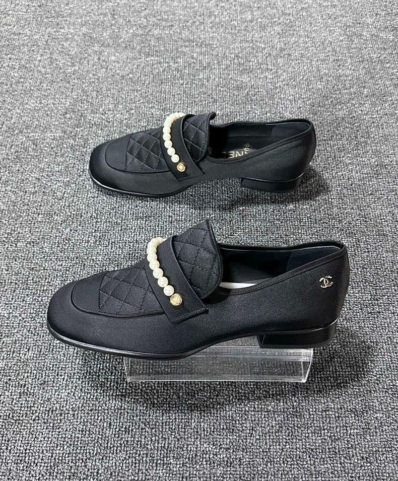 Chanel Chanel Pearl Detail Black Loafers -2505 Size US 6 / IT 36 - 2 Thumbnail