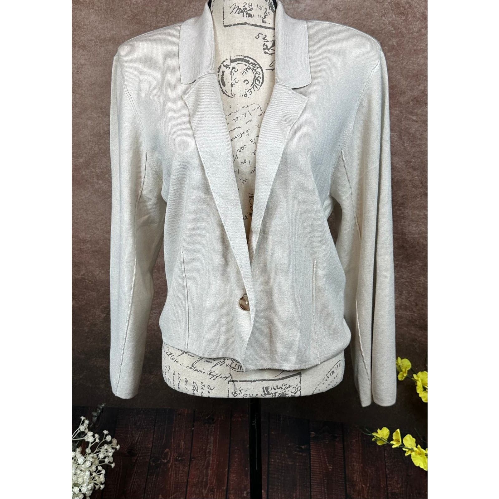 Other Design History One Button Neutral Blazer - Cream - size XXL Size XXL / US 16-18 / IT 52-54 - 5 Thumbnail