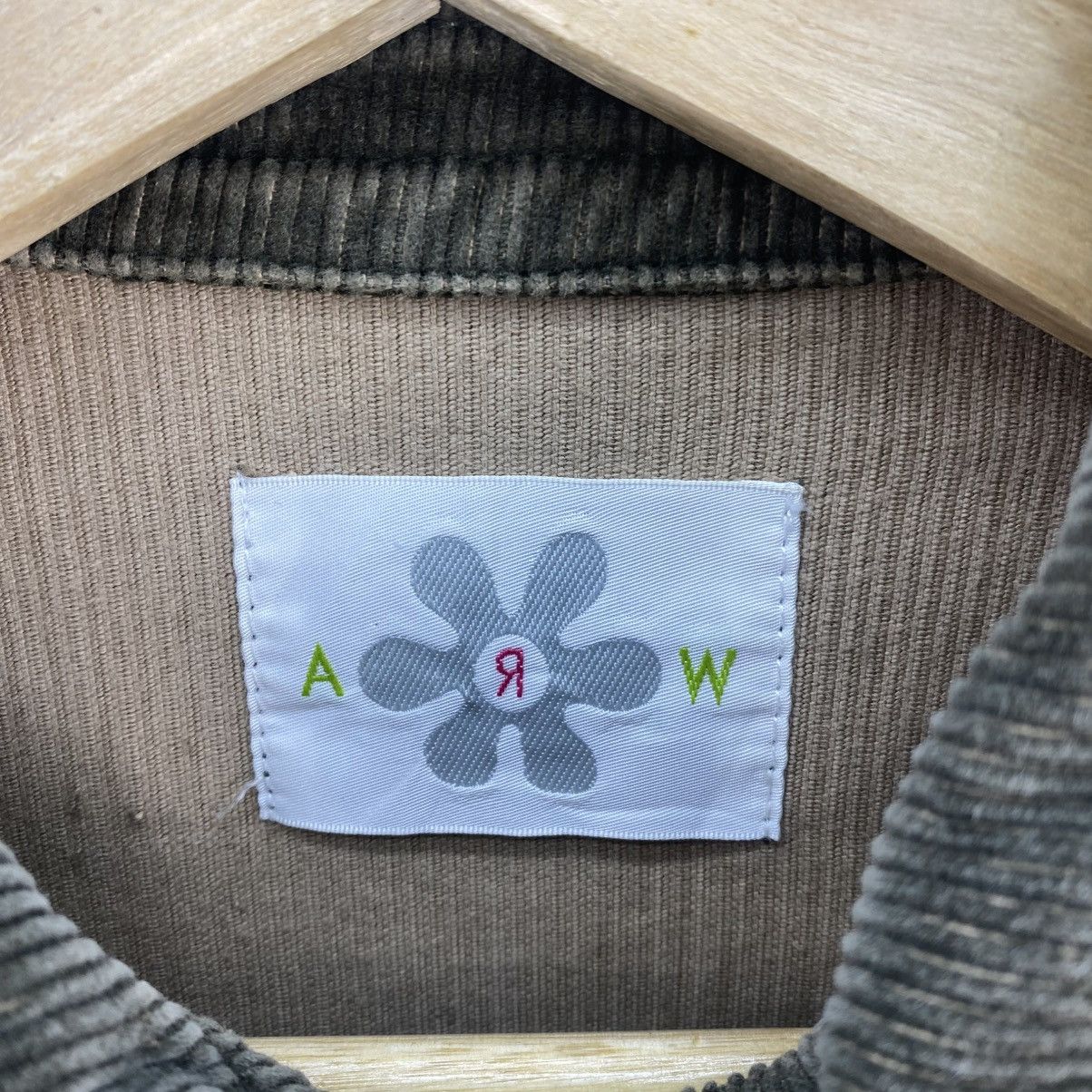 Japanese Brand ARW Corduroy Double Breasted Jacket Olive Green Japan Size XS / US 0-2 / IT 36-38 - 12 Thumbnail