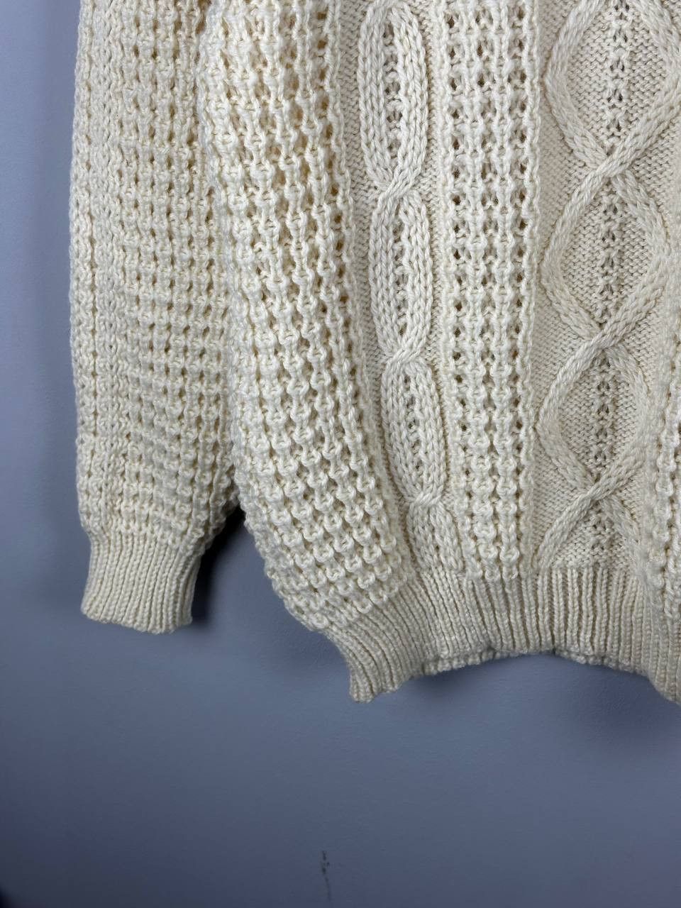 Aran Isles Knitwear Gaeltarra Handloomed Aran Vintage Wool Knitted Sweater Size US L / EU 52-54 / 3 - 7 Thumbnail