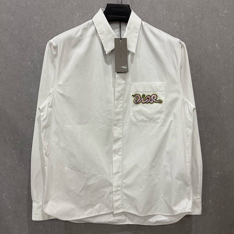 Dior Dior Logo Patch Long Sleeve Shirt Size M Size US XXS / EU 40 - 1 Thumbnail