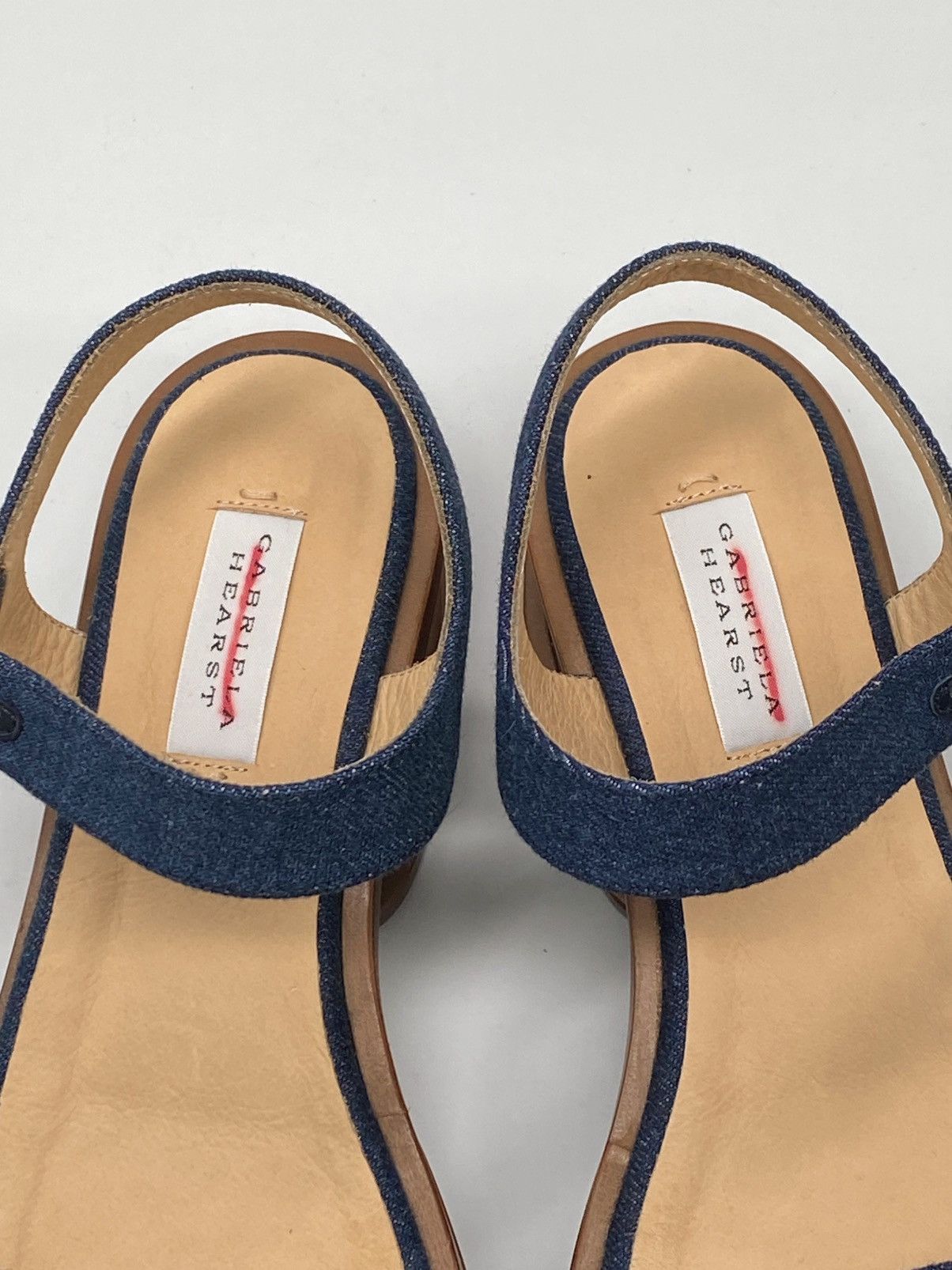 Gabriela Hearst Gabriela Hearst Michael 60MM Denim Wedge Sandals size 41.5 Size US 11.5 / IT 41.5 - 9 Thumbnail