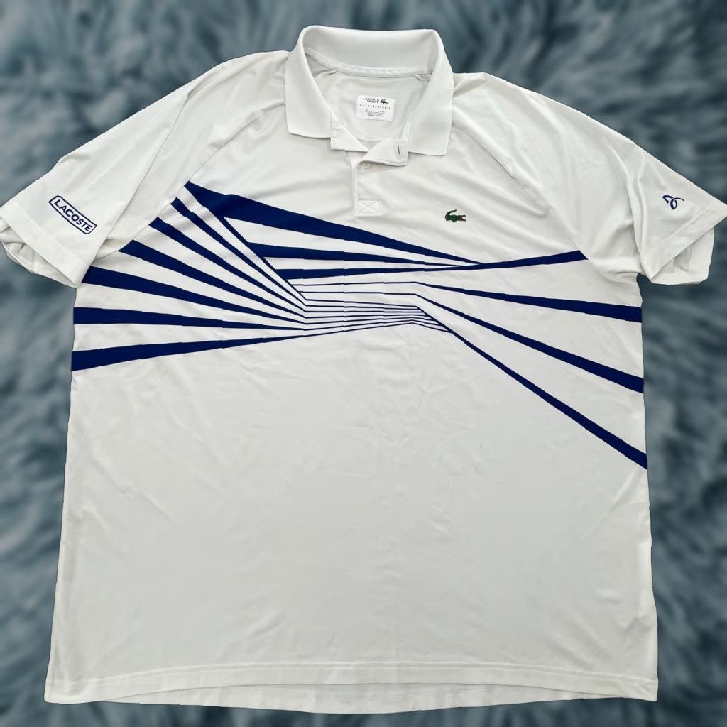 Lacoste Lacoste Sport Shirt Adult 4XL White Polo Novak Djokovic Tennis Logo Mens FR9 Polo Shirt Size US XXL / EU 58 / 5 - 1 Thumbnail