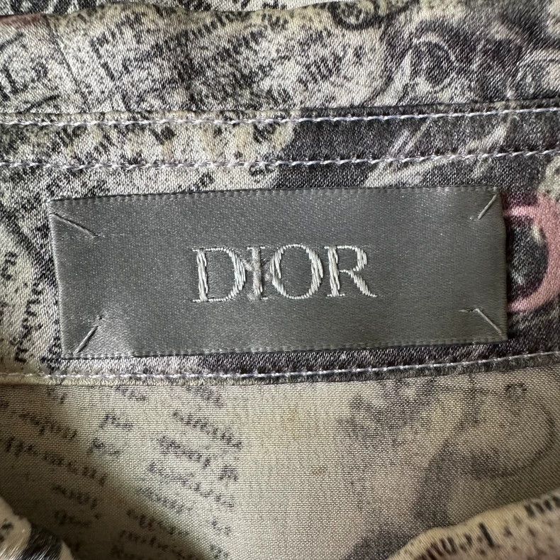 Dior Dior size 38 Newspaper pattern mulberry silk shirt Size M / US 6-8 / IT 42-44 - 6 Thumbnail