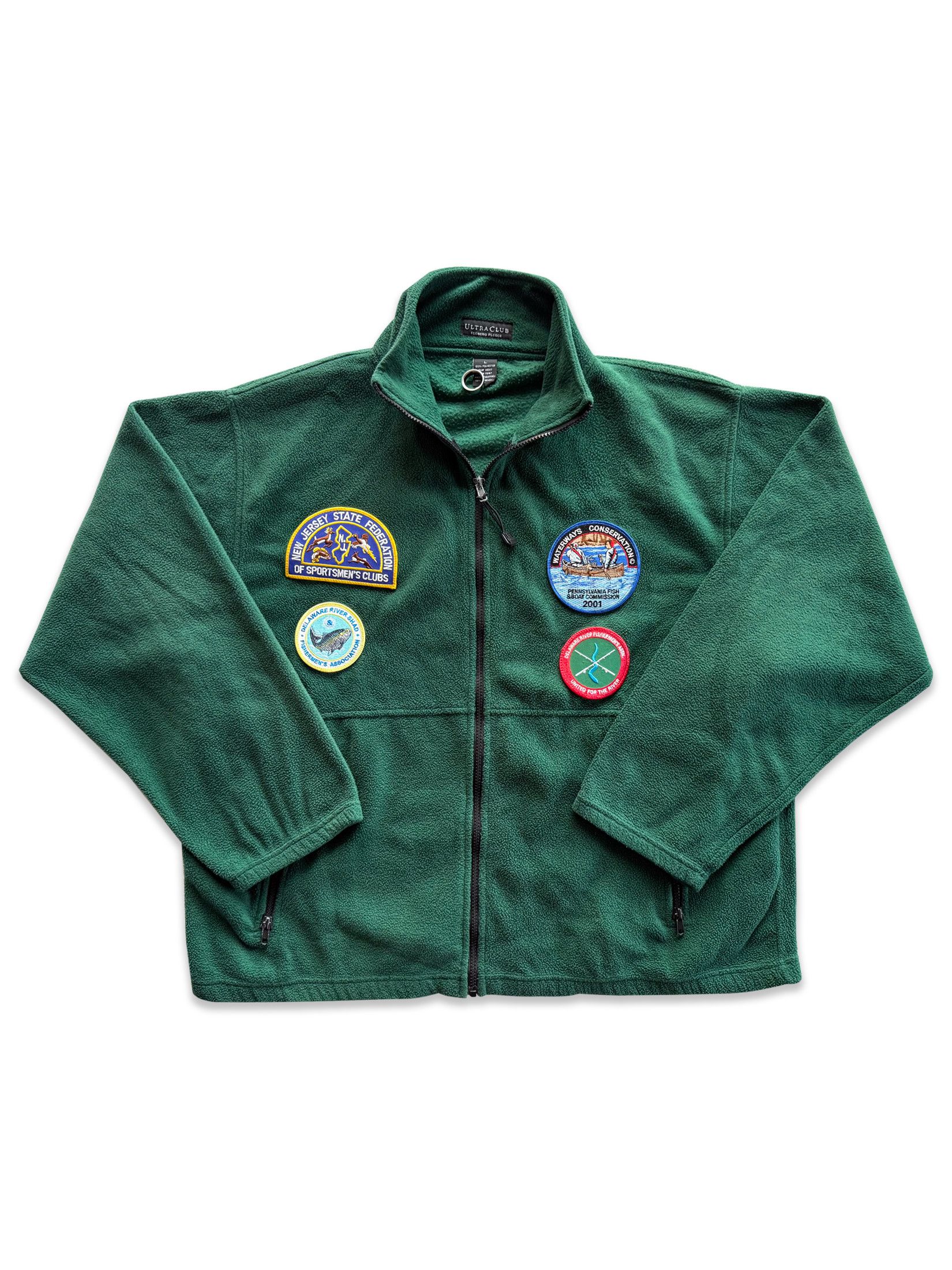 1990s Vintage Fishing and Wildlife Fleece Zip Up Jacket