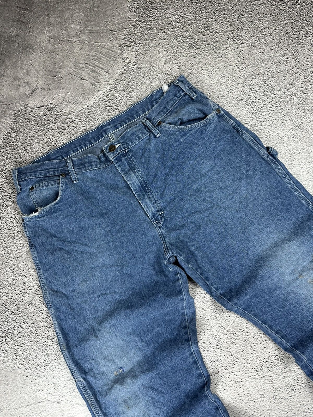 Dickies Vintage Dickies Washed Denim Blue Jeans Carpenter Y2K Baggy Size US 38 / EU 54 - 6 Thumbnail