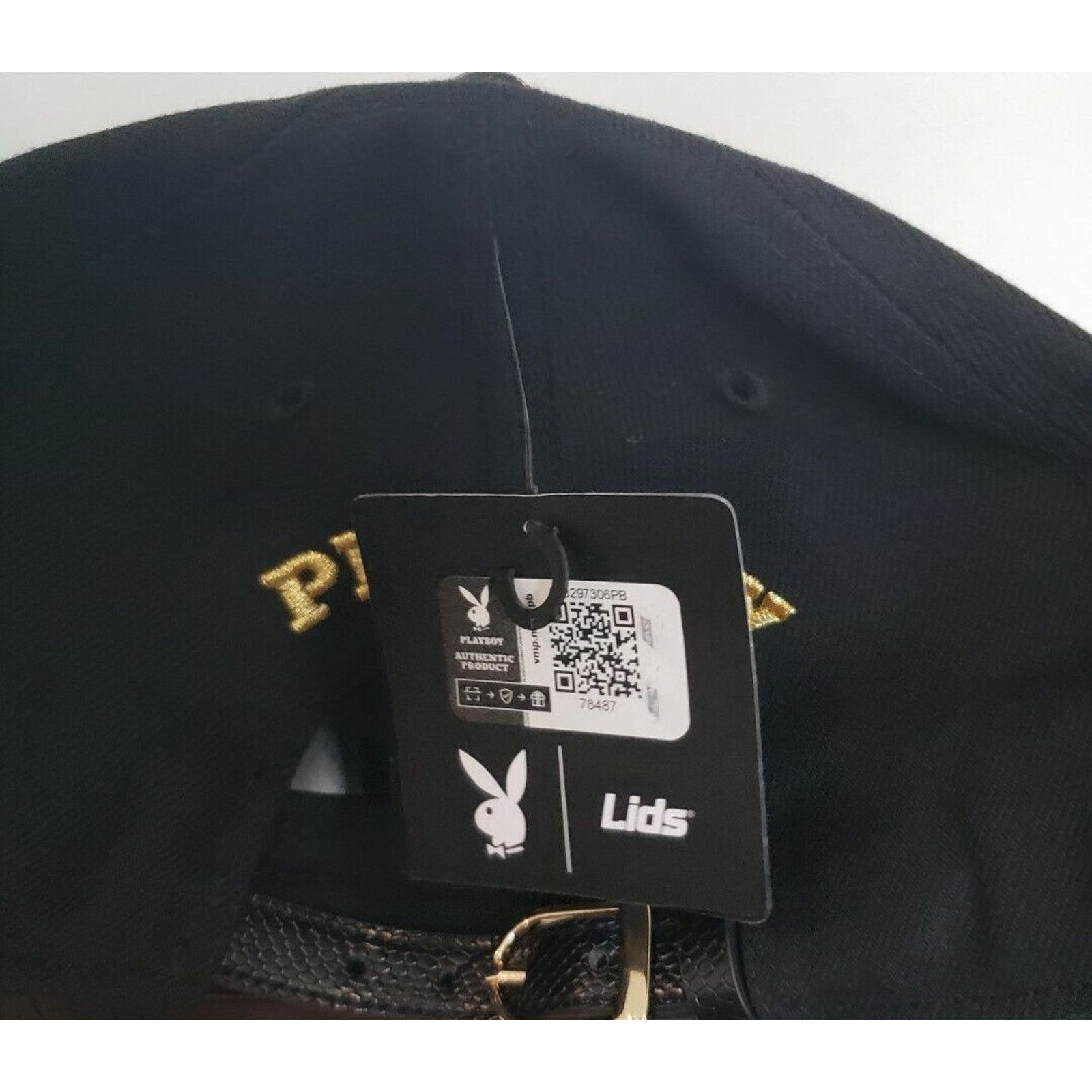 Lids Playboy Hat Premium Bunny Strapback Strap Black Gold Lids Size ONE SIZE - 3 Thumbnail