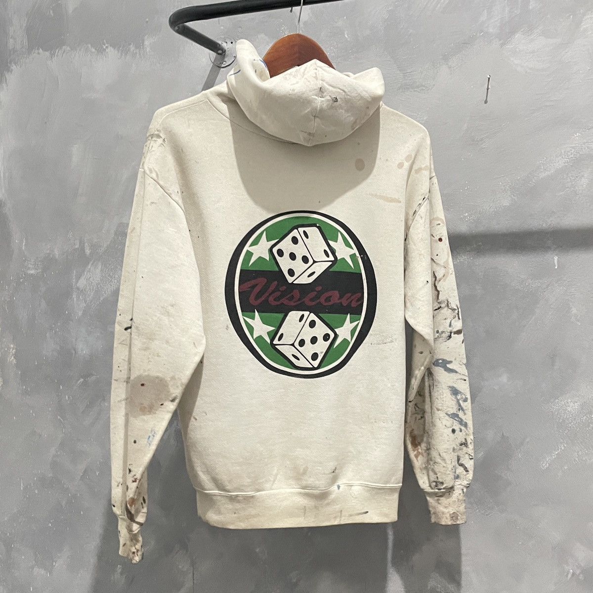 Vision Streetwear Rare Vintage 80s Thrashed Vision Streetwear Hoodie ERD Size US L / EU 52-54 / 3 - 7 Thumbnail