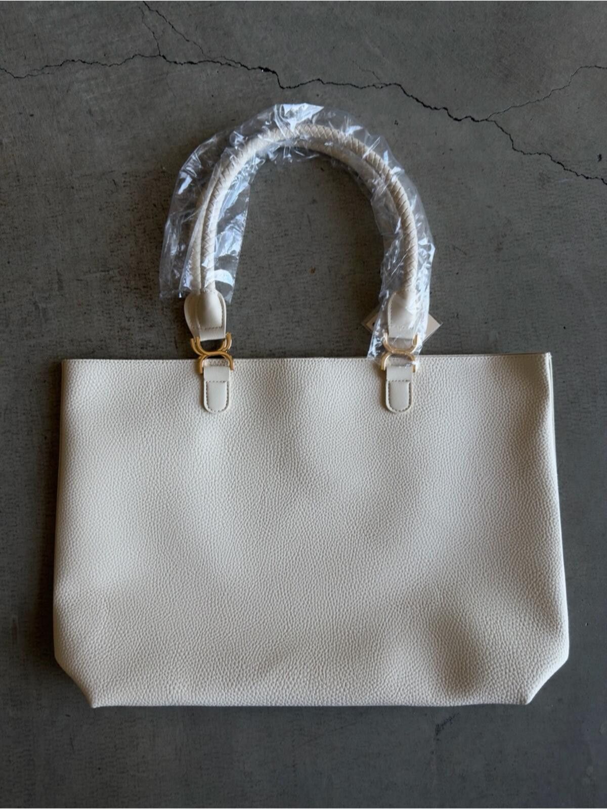 Other Ulta / Classic Minimal Work Tote Bag / Ivory w Gold Size ONE SIZE - 3 Thumbnail
