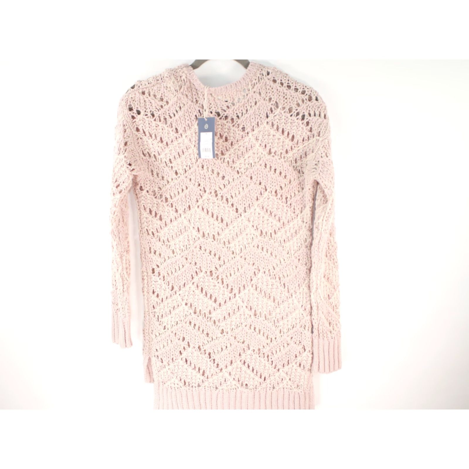 Vintage VINTAGE Andrea University Pink Open Knit Pullover Sweater Women's Size M Lightweight Fall Spring Summer Size M / US 6-8 / IT 42-44 - 2 Thumbnail