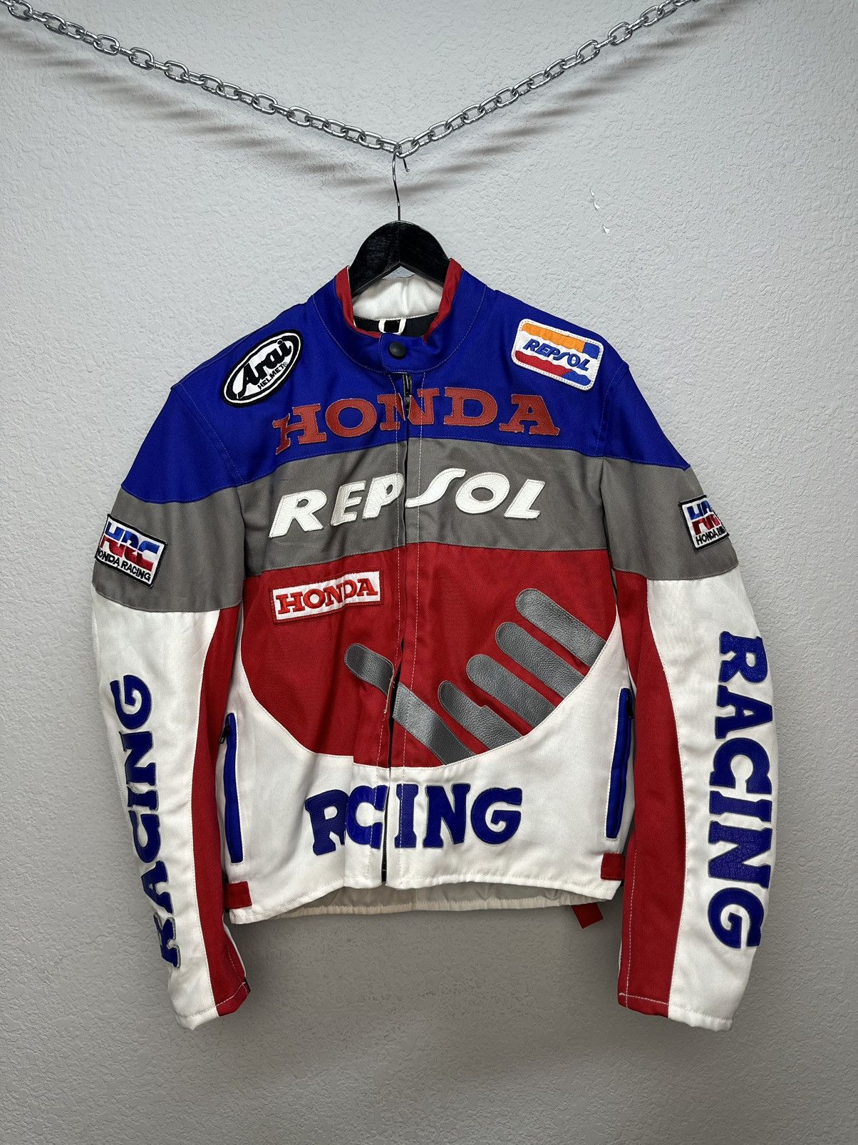 Honda Vintage Leather Jacket Honda Marlboro Red Bull NASCAR Moto Size US S / EU 44-46 / 1 - 2 Thumbnail