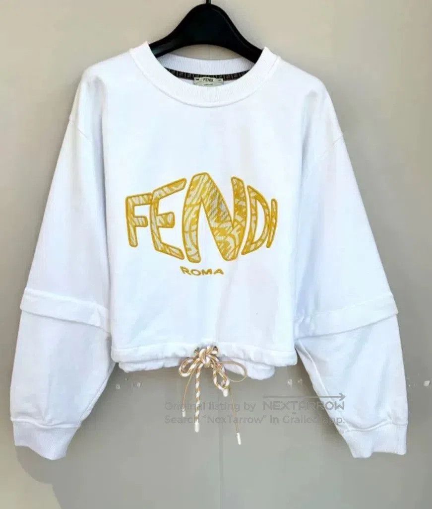 Fendi Fendi Women's Short Sweatshirt with Detachable Sleeves. Size XS / US 0-2 / IT 36-38 - 1 Thumbnail