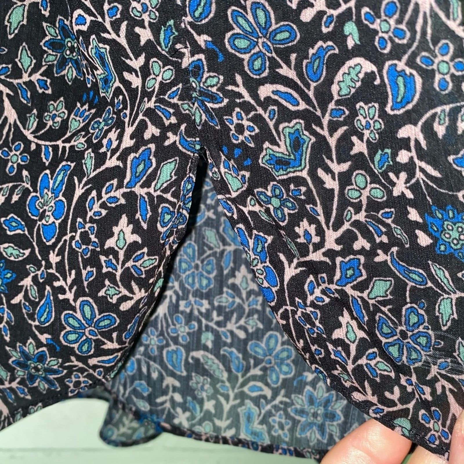 Veronica Beard Veronica Beard $277 Jaz Black Floral Balloon Sleeve Blouse 0 Size XS / US 0-2 / IT 36-38 - 7 Thumbnail