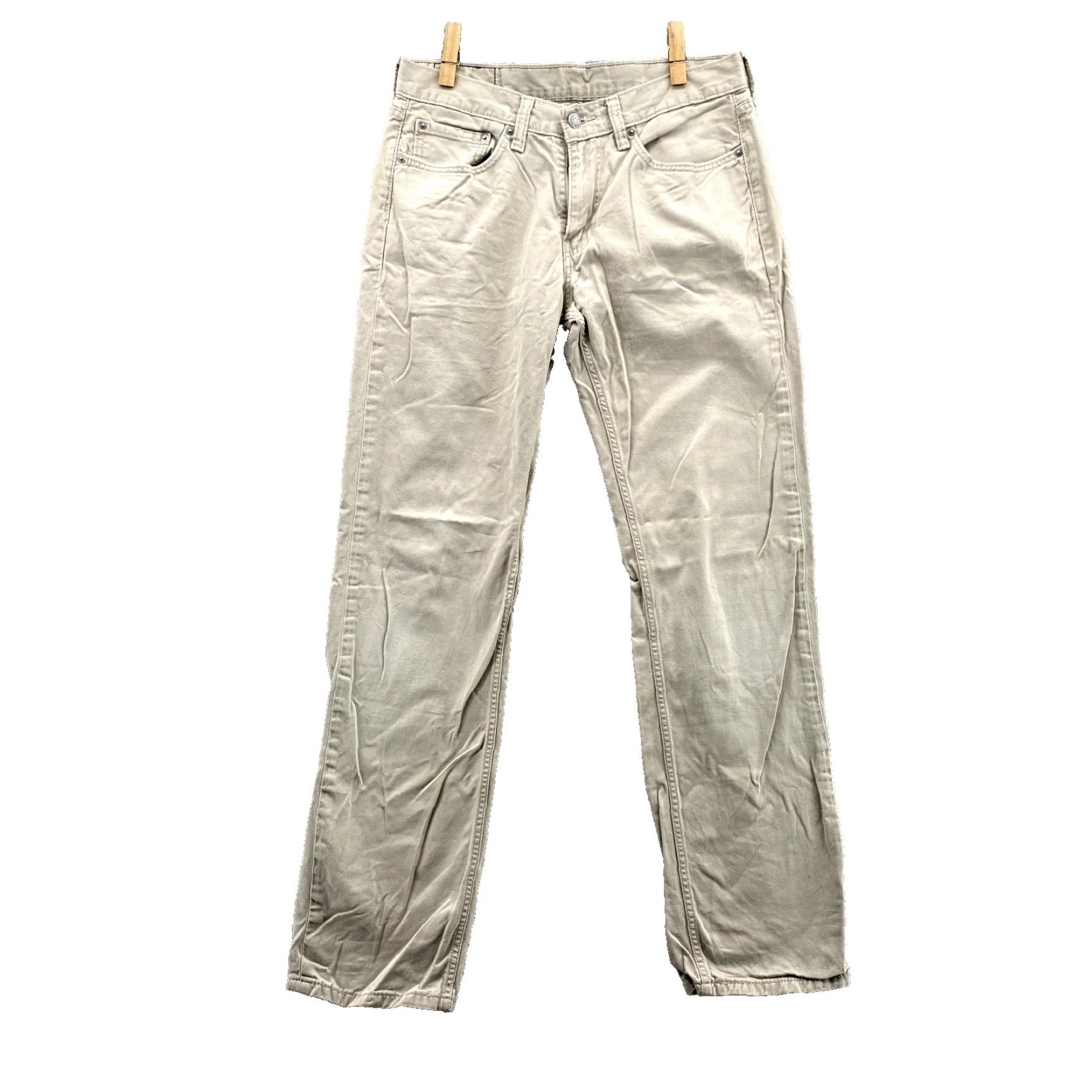 Levi's Levi's 514 Jeans Men 32X32 Beige Khaki Straight 90s Classic Academia Streetwear Denim Pants Size US 32 / EU 48 - 2 Thumbnail
