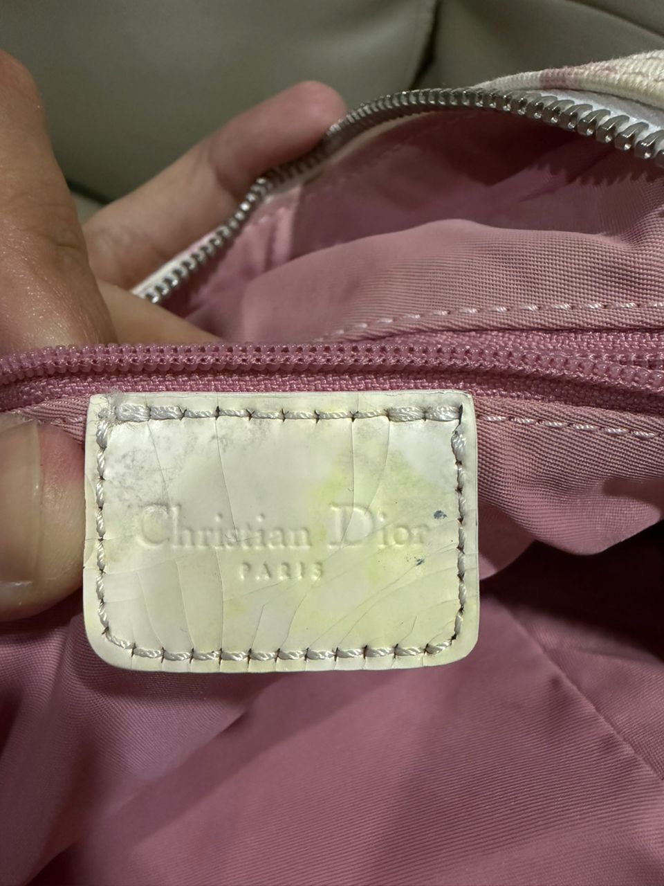 Dior Authentic Christian Dior Pink Floral Trotter Oblique Bag Size ONE SIZE - 19 Thumbnail