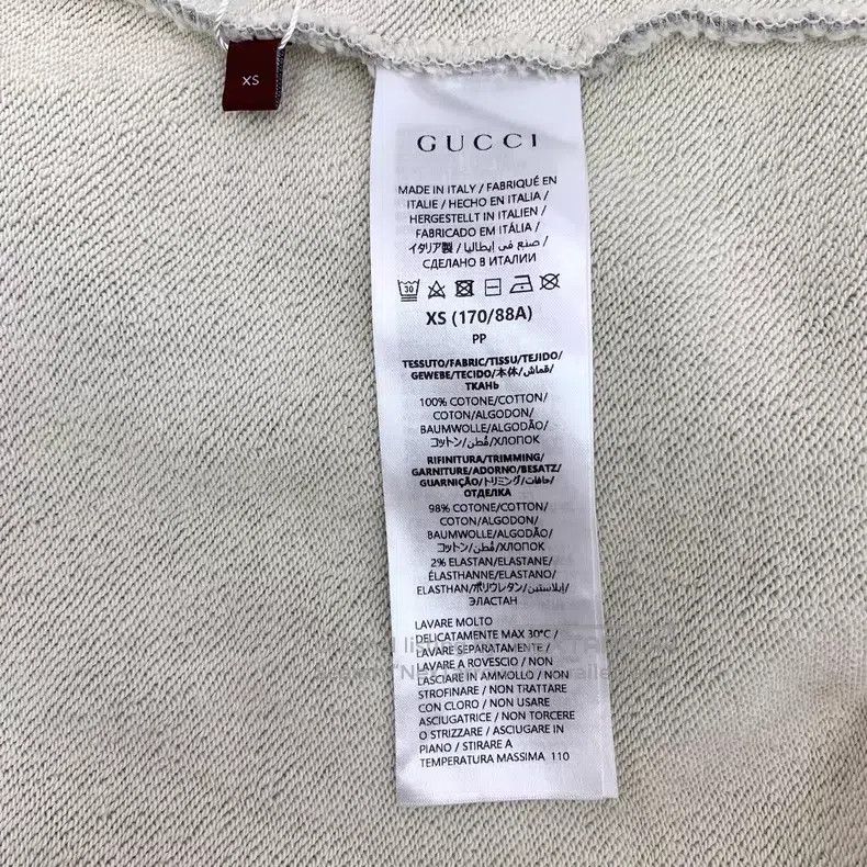 Gucci Gucci 24 gray logo letter print cotton round-neck long-sle Size US XS / EU 42 / 0 - 6 Thumbnail