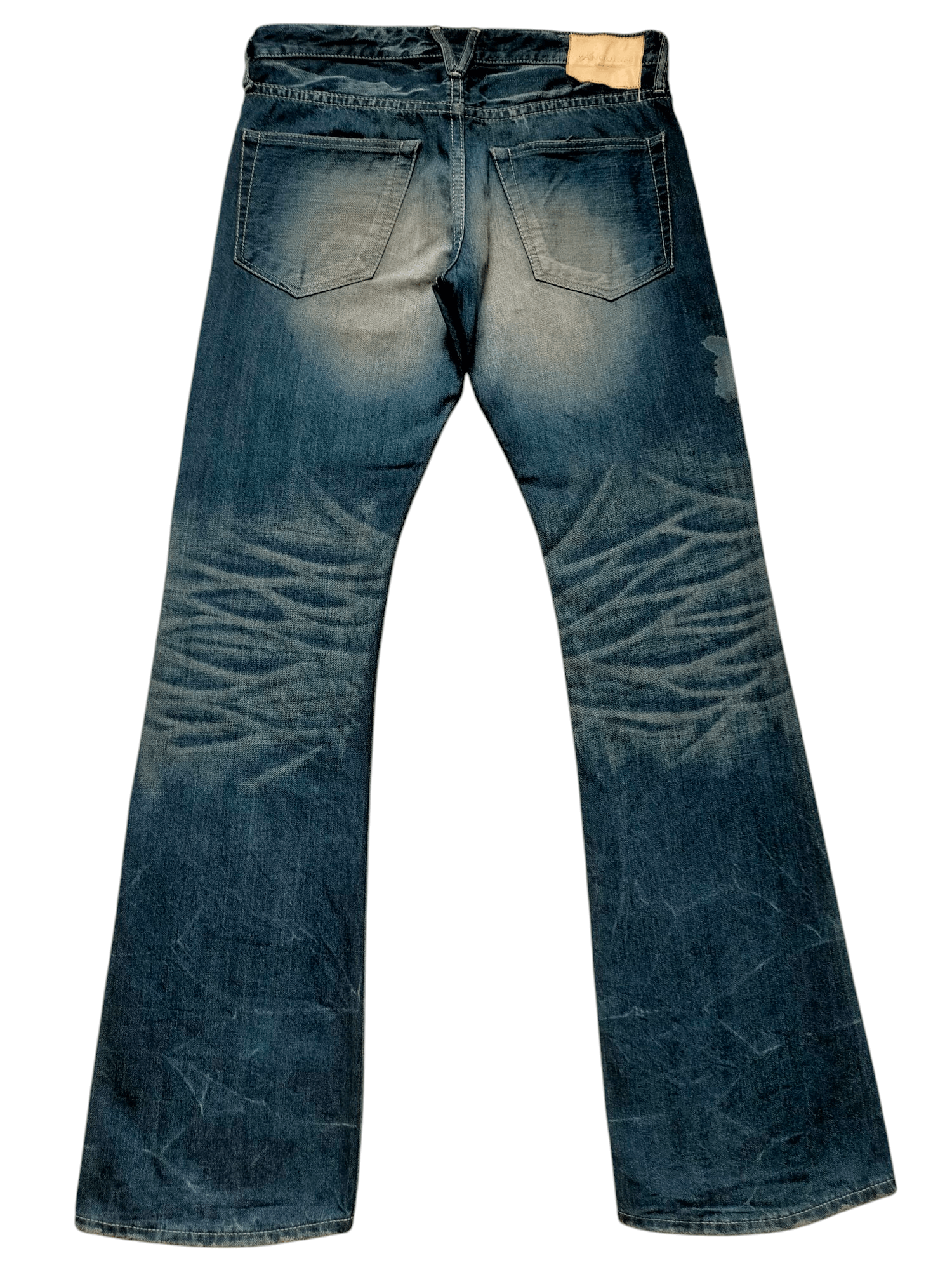 Japanese Brand Flare Jeans Vanquish Japan Studed Boot Cut Denim Size US 33 - 1 Thumbnail