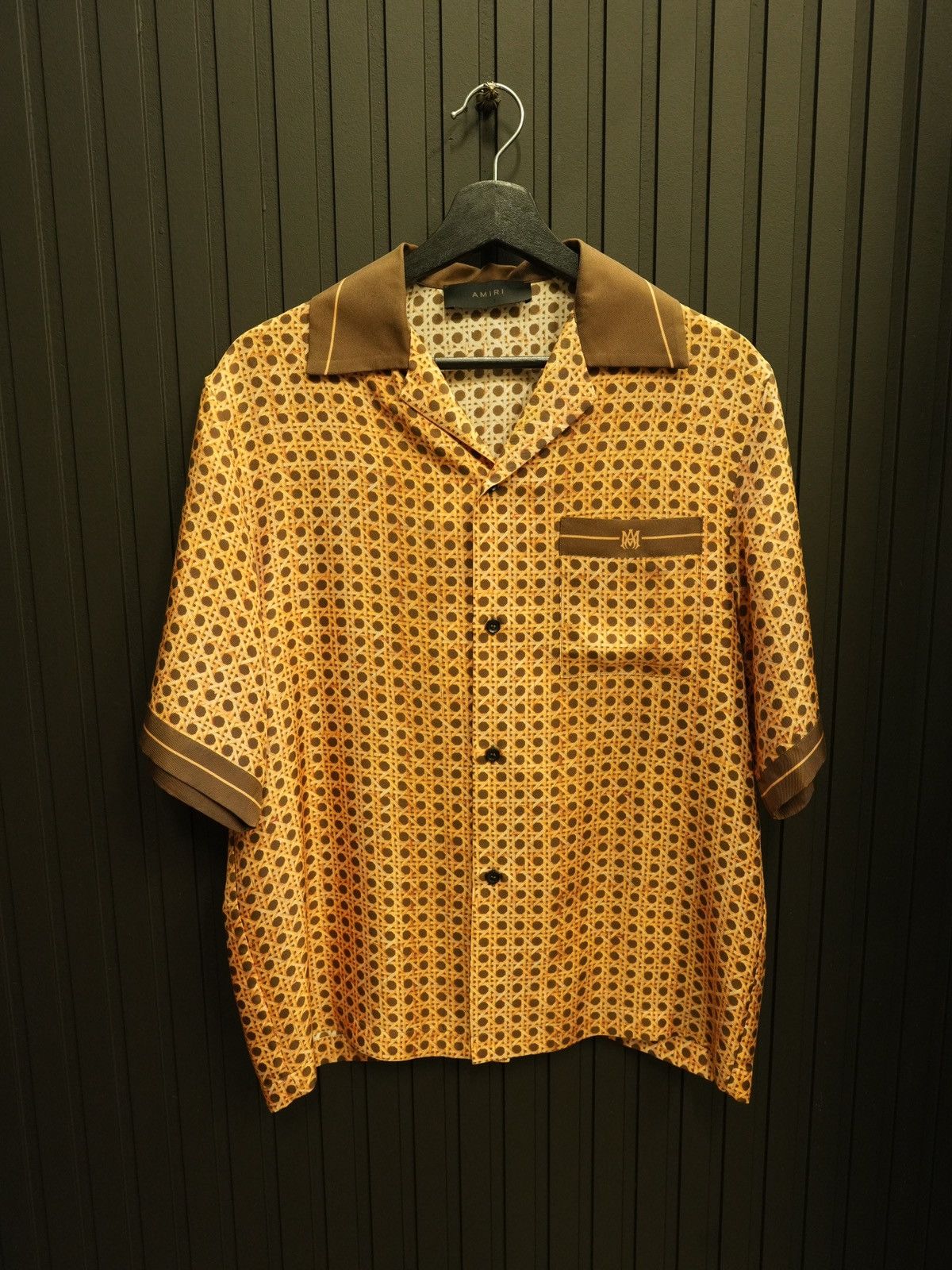 Amiri Amiri Weave Pattern Silk Shirt Size US S / EU 44-46 / 1 - 1 Thumbnail