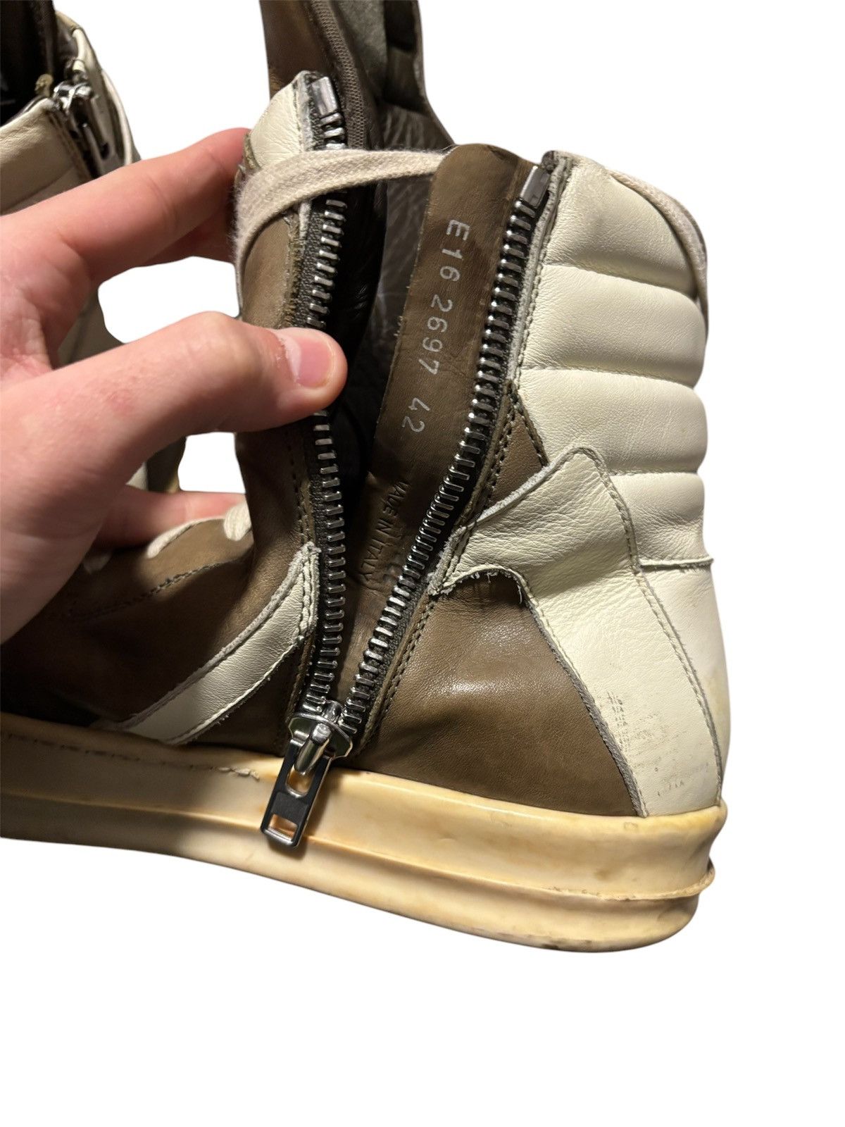 Rick Owens Rick Owen’s Sample Palm Green Geobaskets Size US 9 / EU 42 - 8 Thumbnail