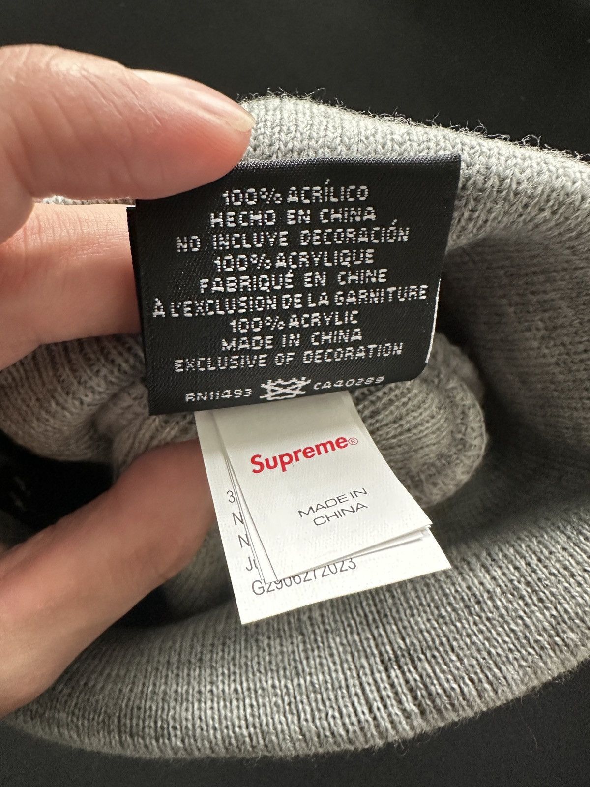 Supreme Supreme FW23 Box Logo Beanie Grey Camo Size ONE SIZE - 5 Thumbnail