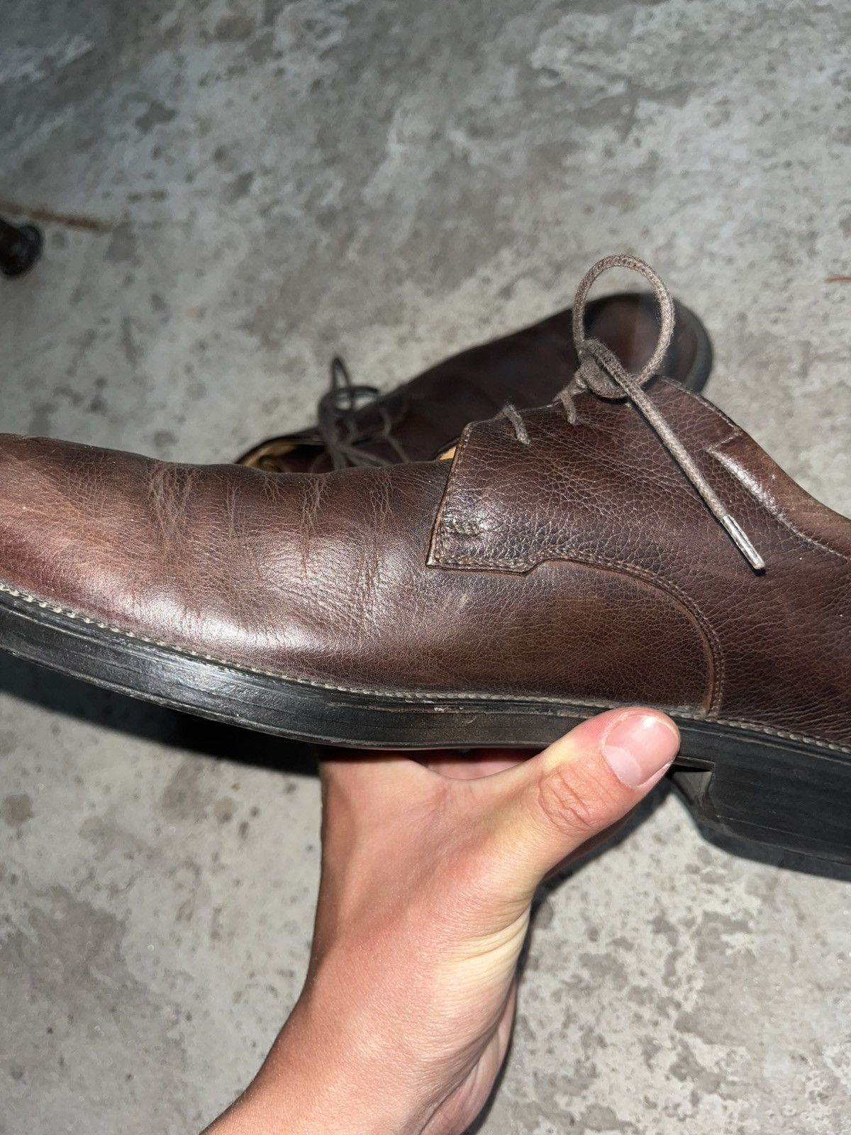 Salvatore Ferragamo Salvatore Ferragamo Lace Up Oxfords Leather Dress Shoes Size US 9 / EU 42 - 12 Thumbnail