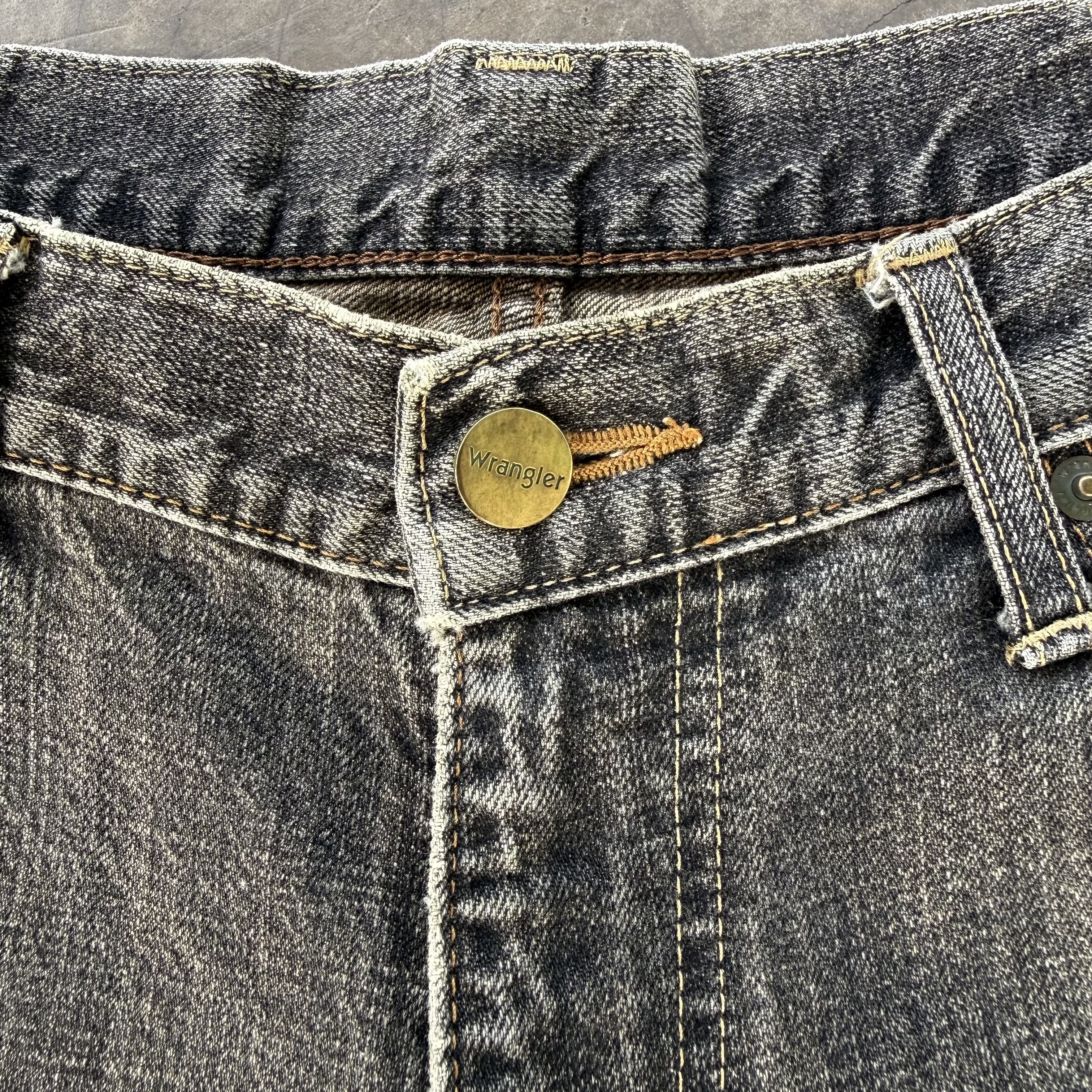 Wrangler W34x32 Vintage Japanese Faded Rusty Black Denim Jean Pants Size US 34 / EU 50 - 5 Thumbnail