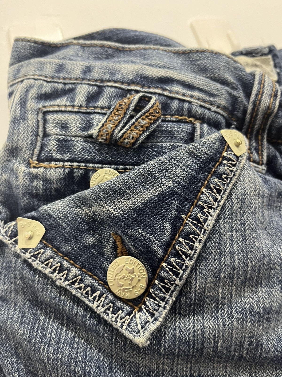 Japanese Brand Japanese Style Adjustable Short Jeans by B-S Raw Size US 33 - 4 Thumbnail