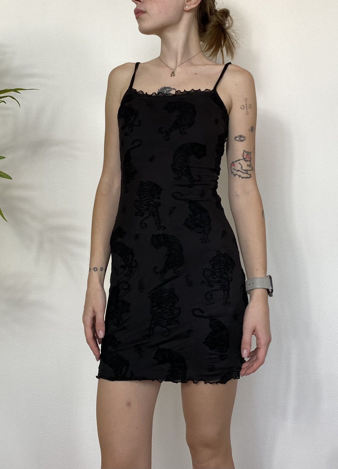 Vintage JEAN PAUL GAULTIER STYLE TIGER MESH DRESS Size S / US 4 / IT 40 - 6 Thumbnail