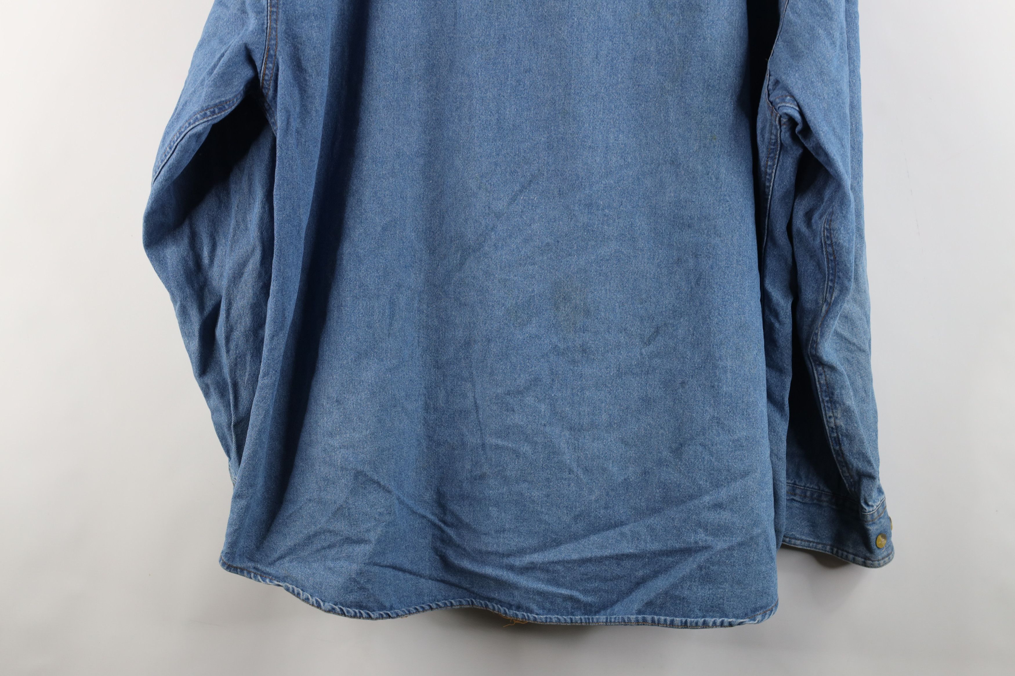 Vintage Vintage 90s Star Park Horse Racing Denim Jean Button Shirt Size US XL / EU 56 / 4 - 16 Thumbnail