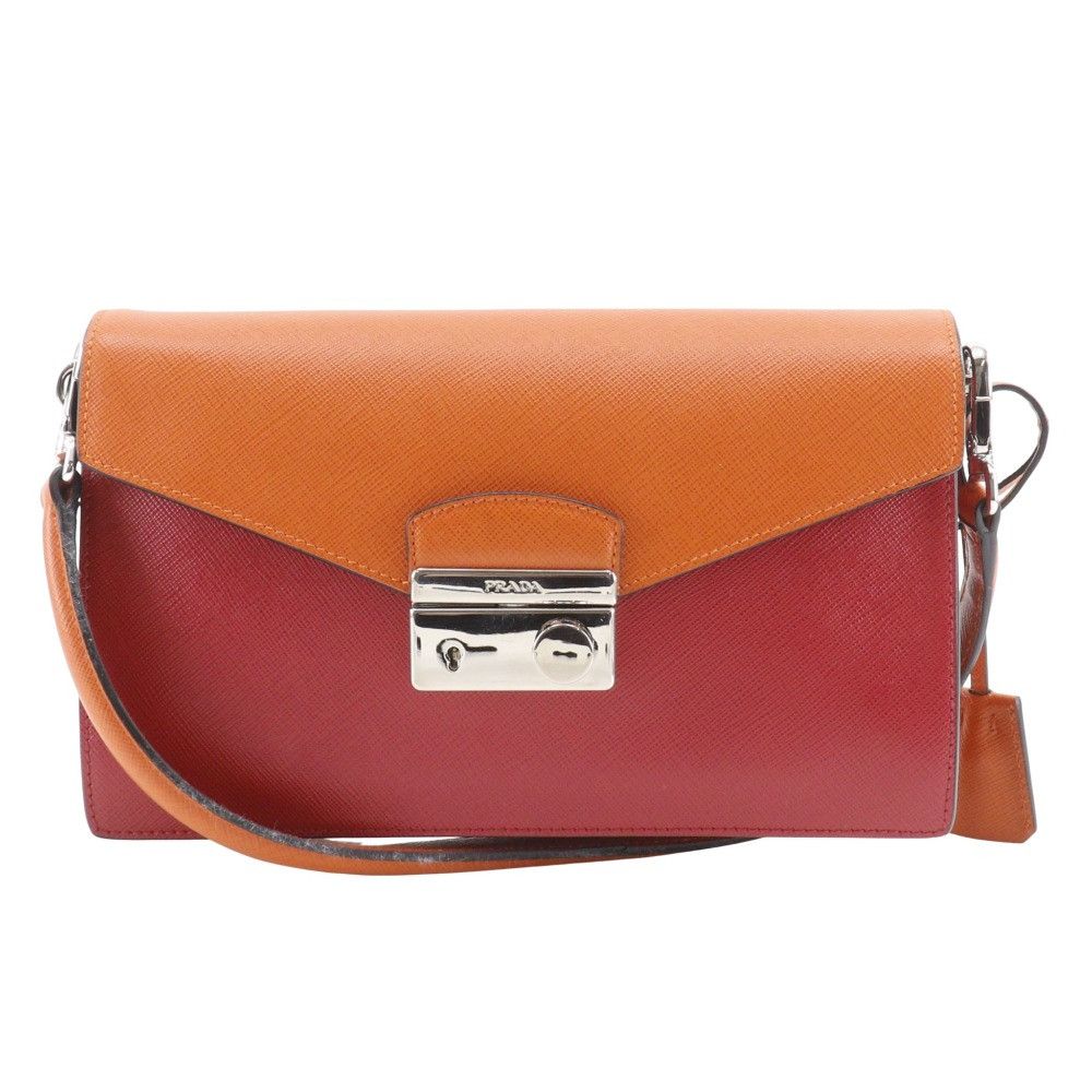 Prada Prada Prada 2WAY Clutch Saffiano 2way shoulder bag Leather Shoulder Bag BN924K DUTY FREE for USA Size ONE SIZE - 1 Thumbnail