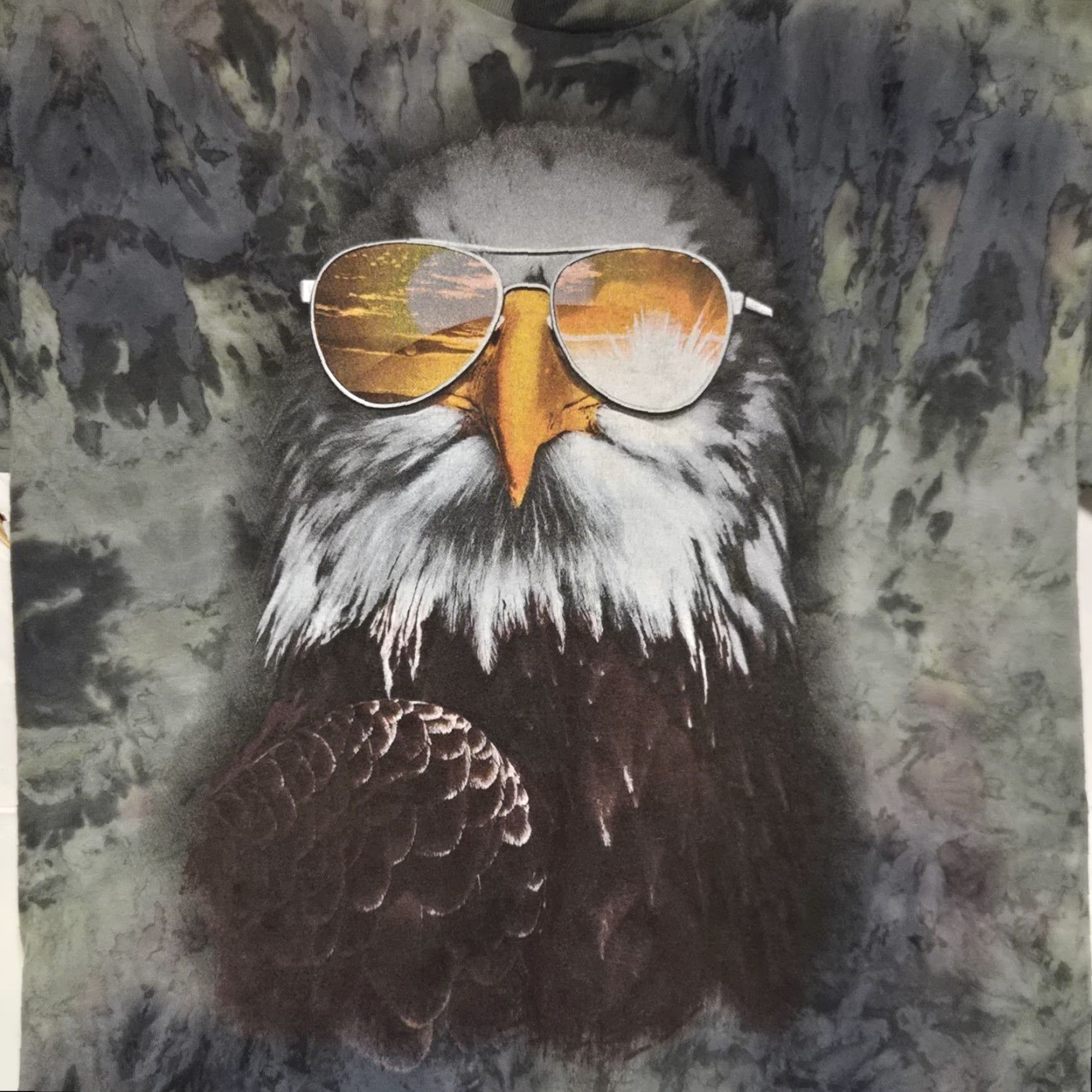 Alchemist Real Chemistry Eagle Shirt Camouflage Tee Mens Large L Multicolor Short Sleeve Tie Dye Brown Green Camo Tee Size US L / EU 52-54 / 3 - 4 Thumbnail