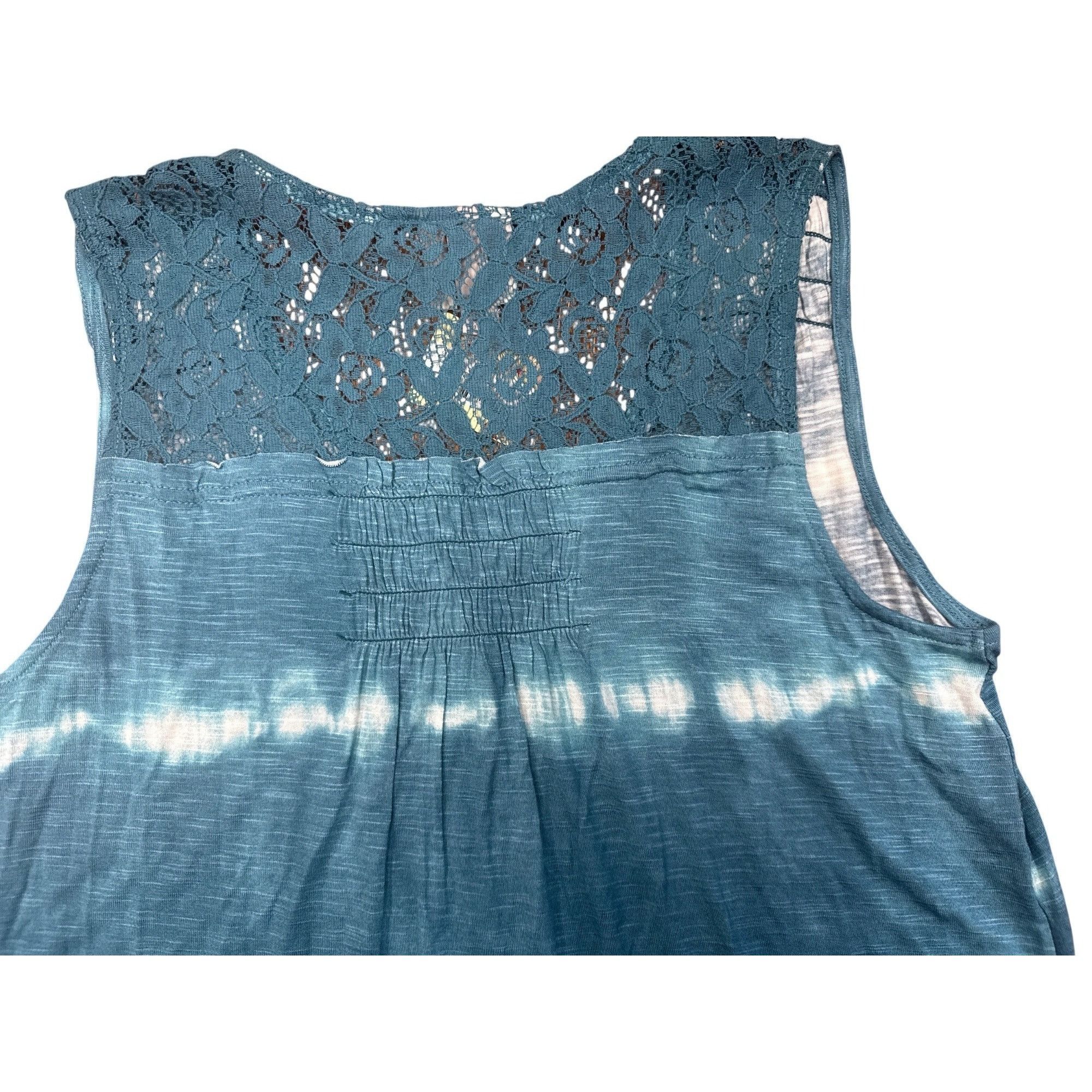 Other Knox Rose Small Blue Tie Dye Sleeveless Button-Down Top With Size S / US 4 / IT 40 - 8 Thumbnail