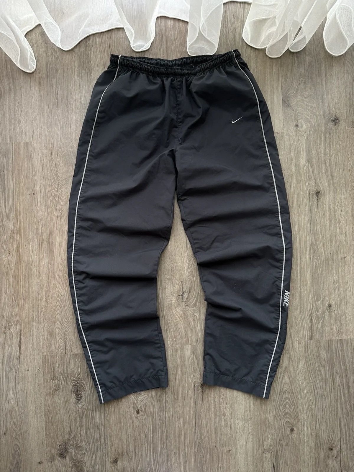 Vintage Nike Drill Grey Big Logo Sweatpants