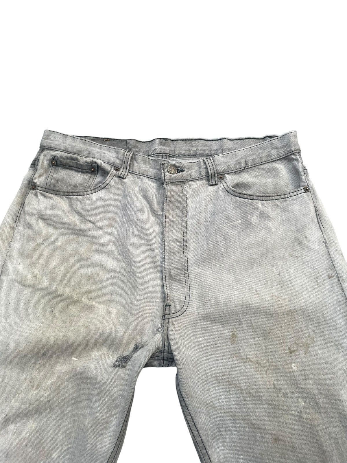 Levi's × Vintage Vintage 1993 Levis 501 e Faded Distresed Denim Size US 37 - 5 Thumbnail