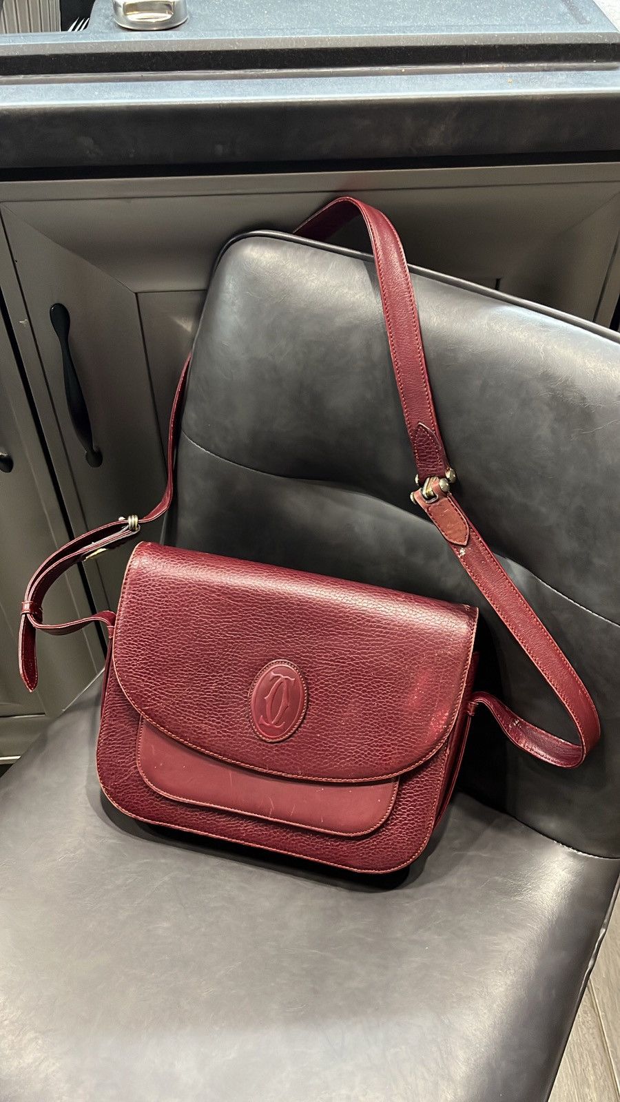 Cartier × Vintage Cartier burgundy Must de Cartier shoulder Size ONE SIZE - 1 Thumbnail