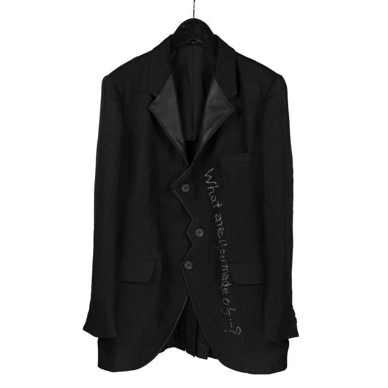 Yohji Yamamoto Pour Homme - Front Corner Leather Pleats JKT