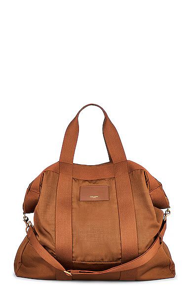 Saint Laurent Paris o1s1wg111124 Size: OS / City Logo Patch Tote Bag in Brown Size ONE SIZE - 5 Thumbnail