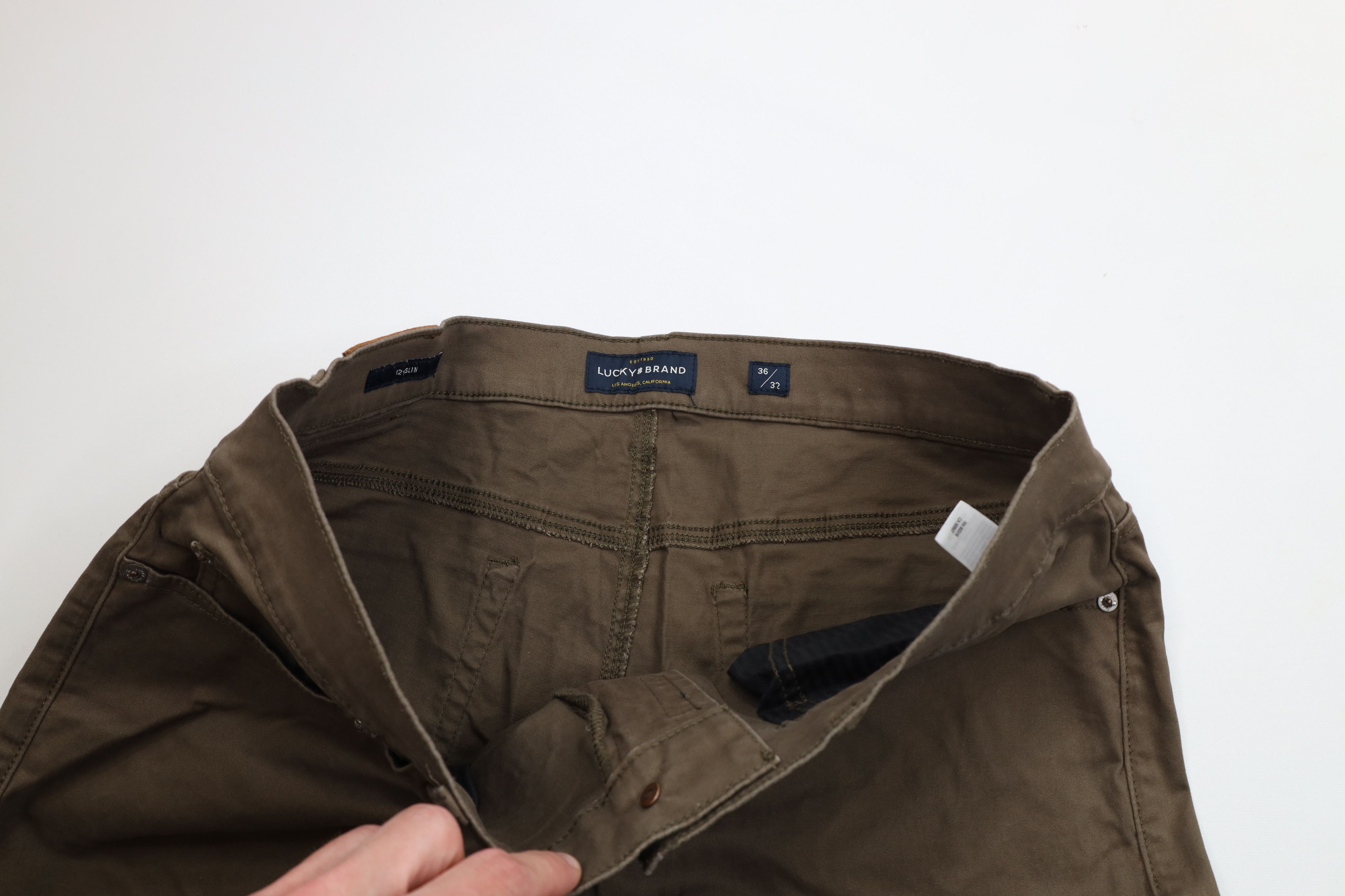 Lucky Brand Lucky Brand Slim Straight Leg Stretch Pants Trousers Brown Size US 36 / EU 52 - 9 Thumbnail